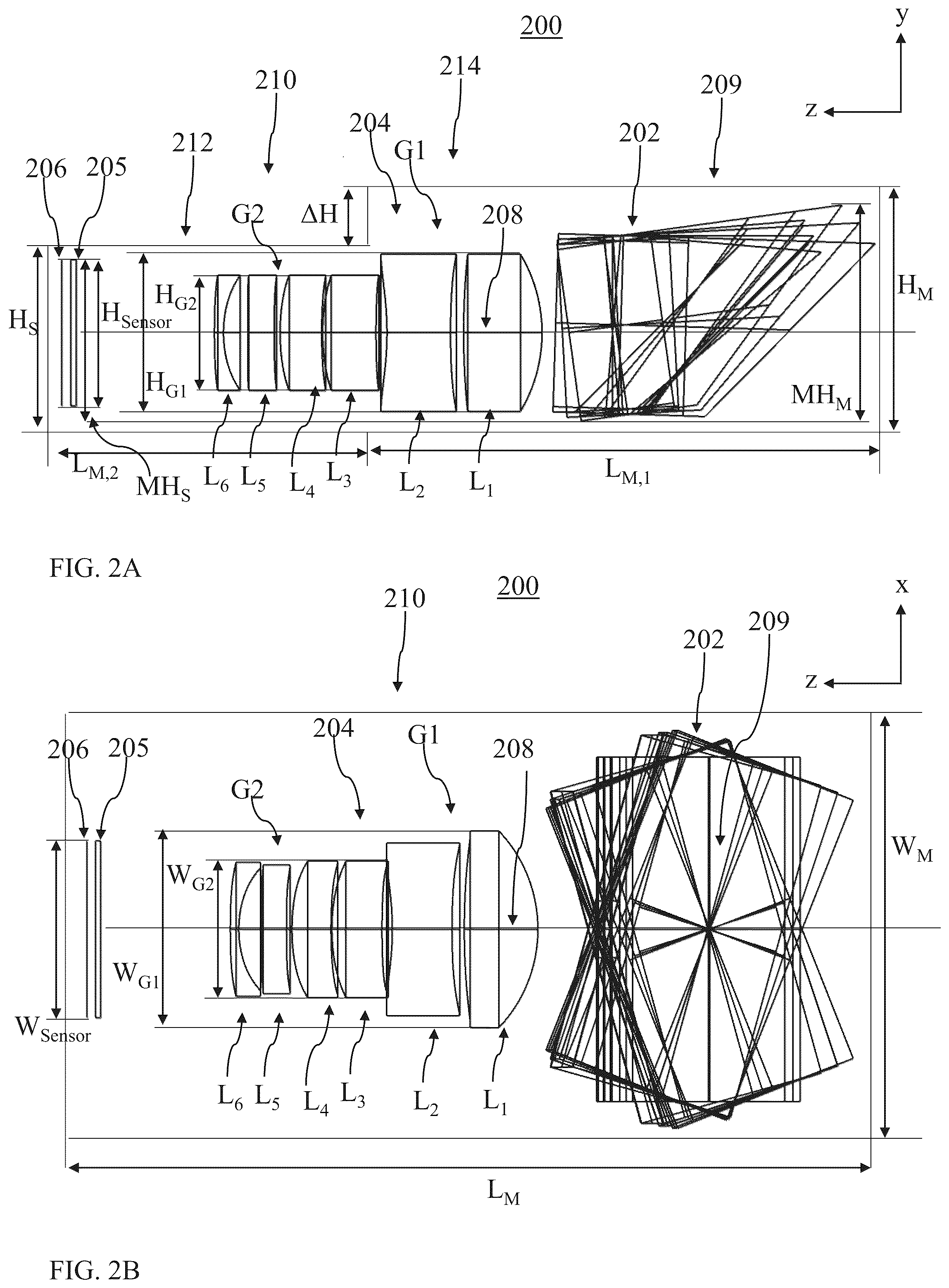 Patent US12326545 Figure 4 – Large-aperture compact scanning tele cameras