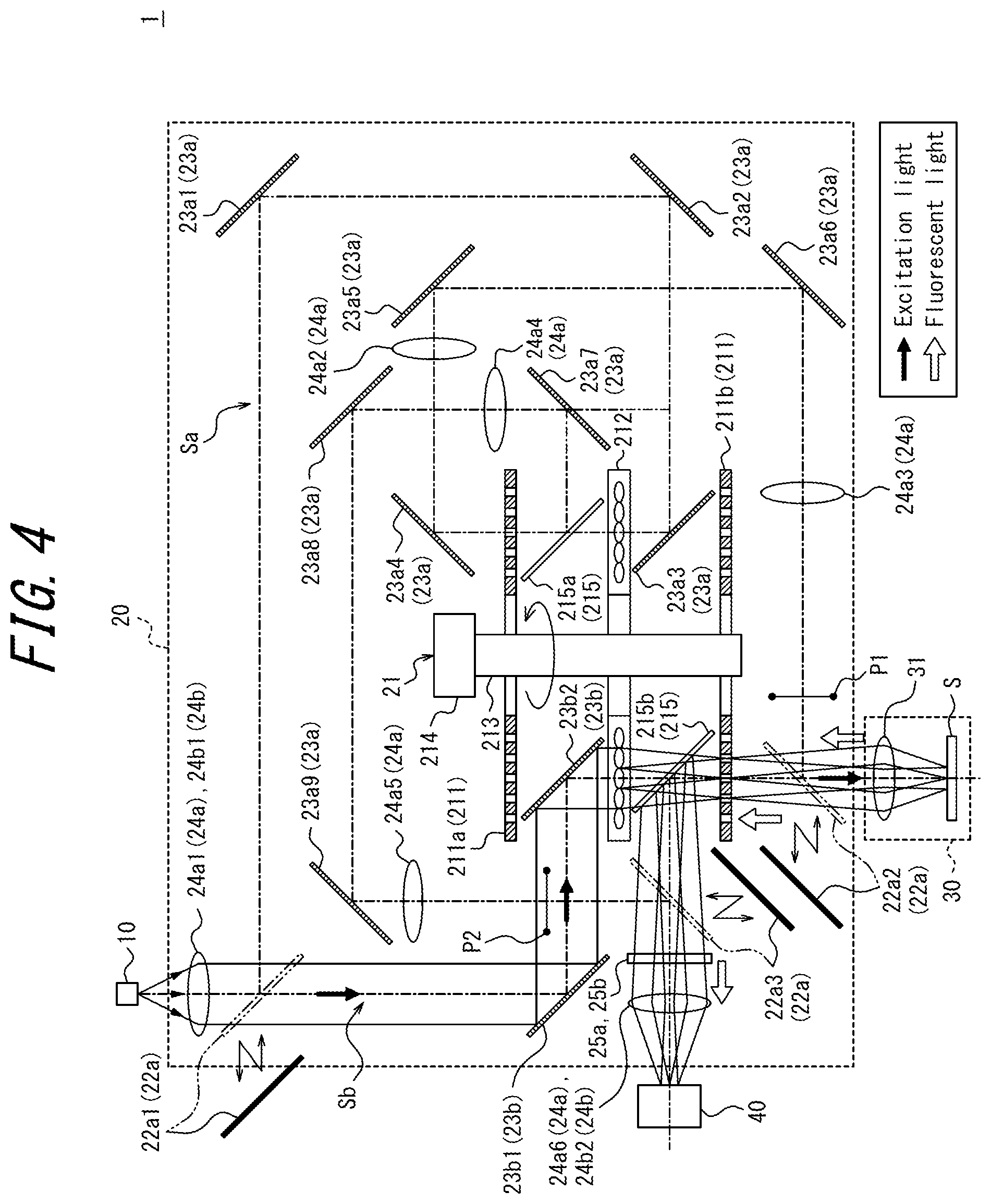 Patent US12326548 Figure 4 – Confocal scanner, confocal scanner system, and confocal microscope system