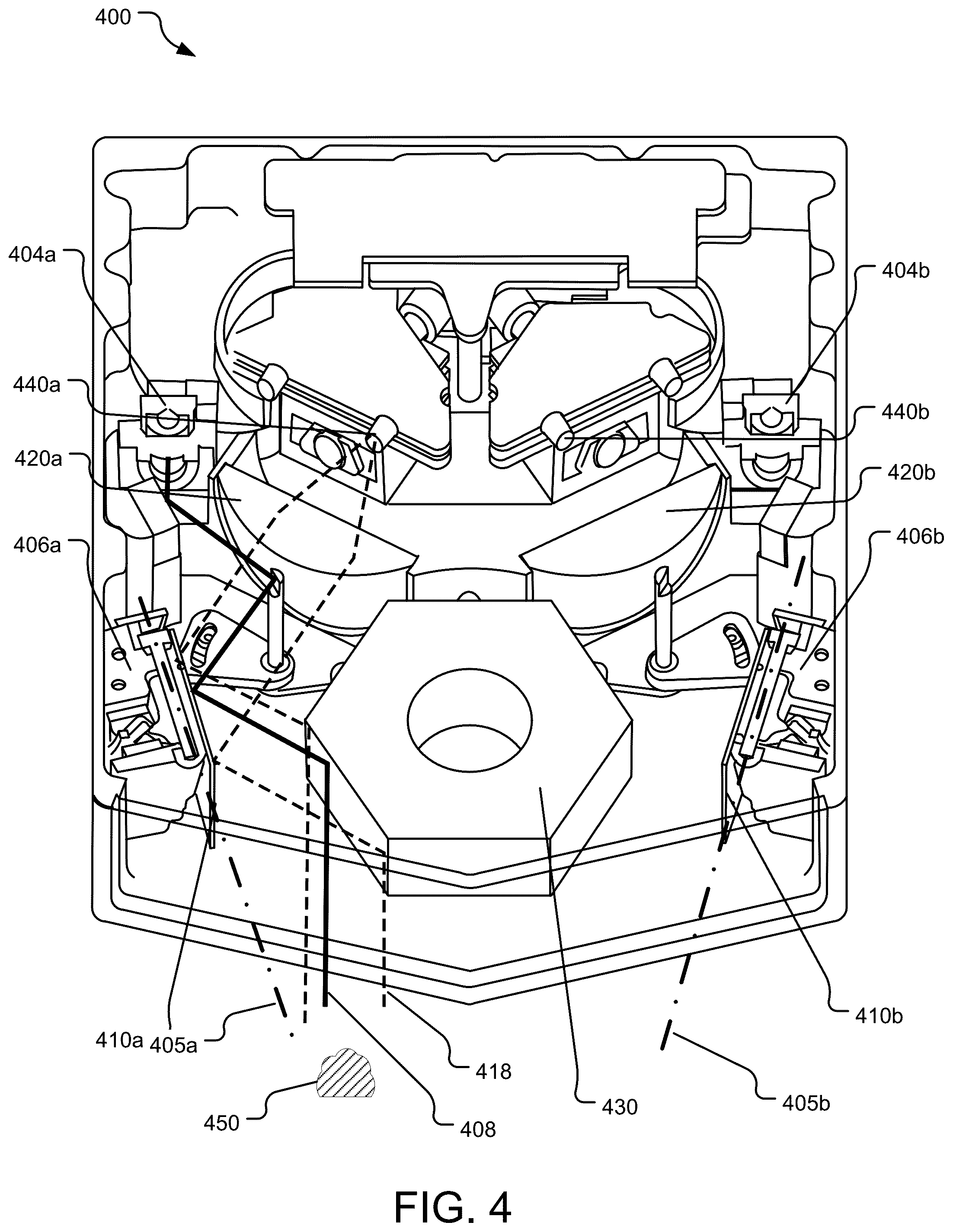 Patent US12326554 Figure 4 – Compact galvanometer mirror design