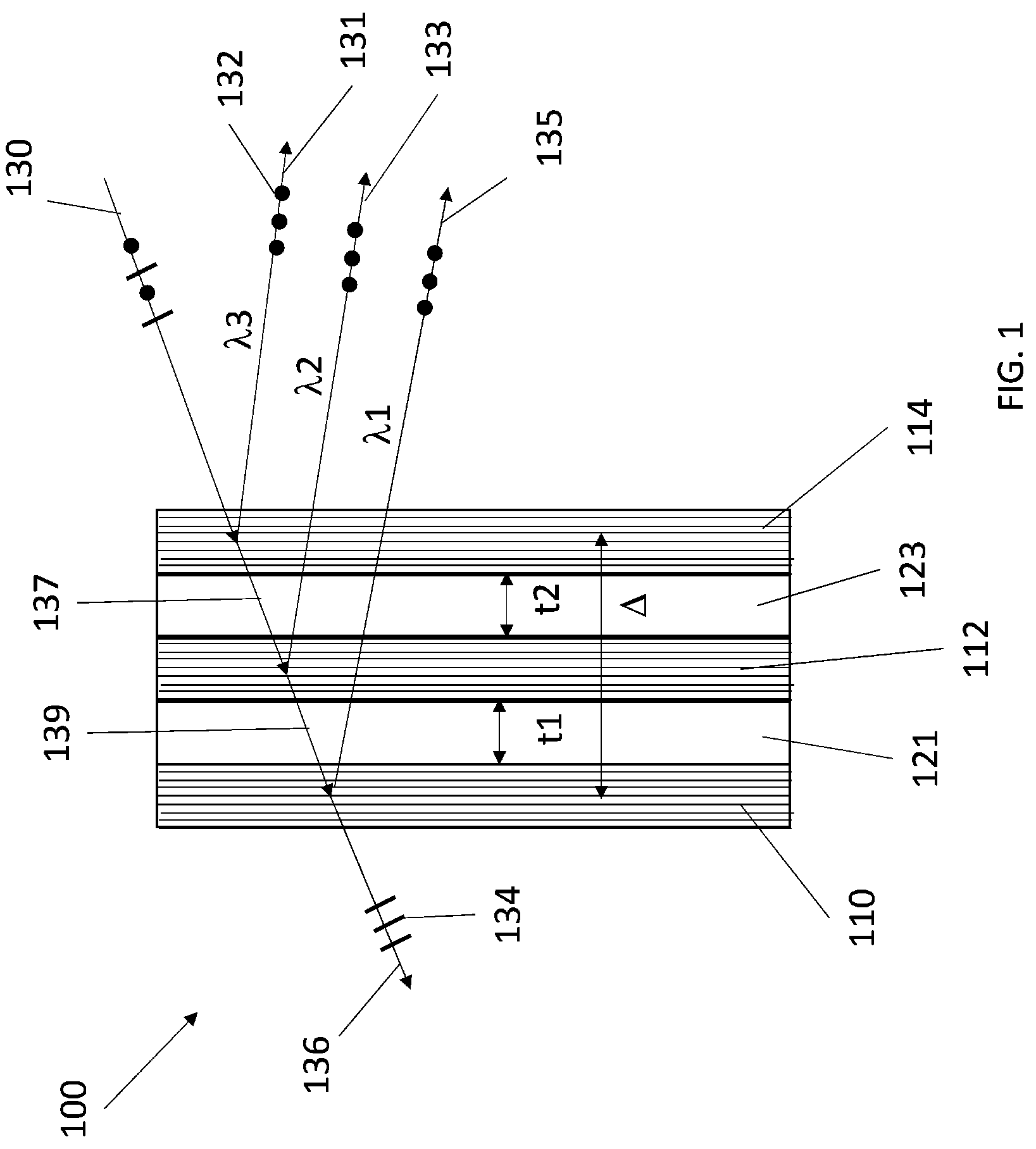 Patent US12326555 Figure 1 – Optical system