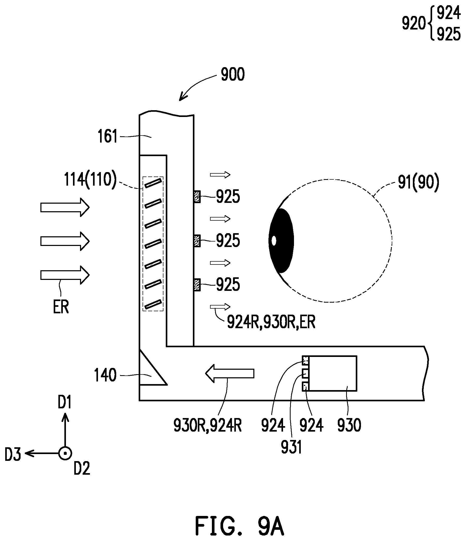 Patent US12326557 Figure 10 – Head-mounted eye tracking system