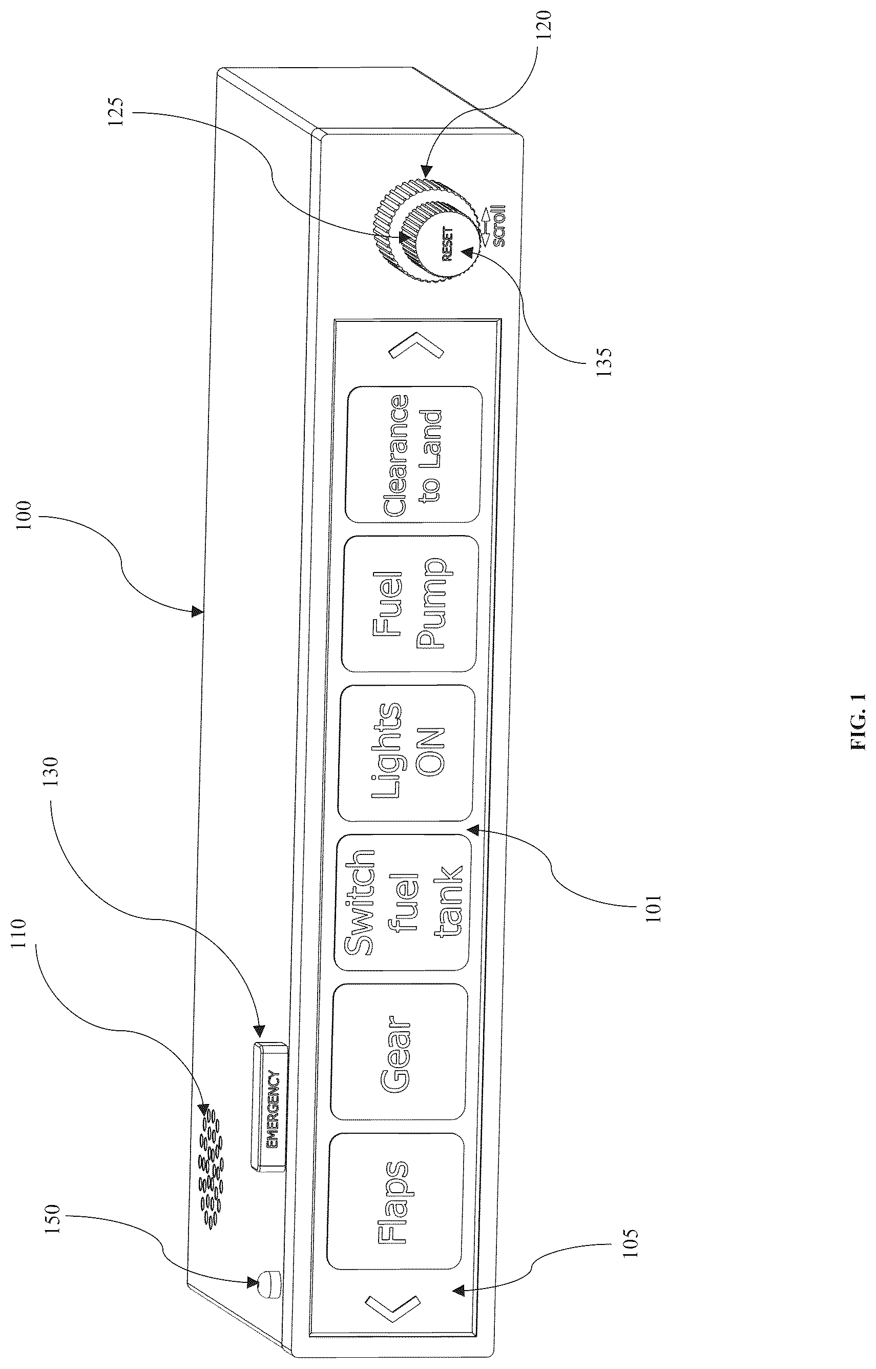 Patent US12326559 — System for providing checklists to a pilot — Figure 1