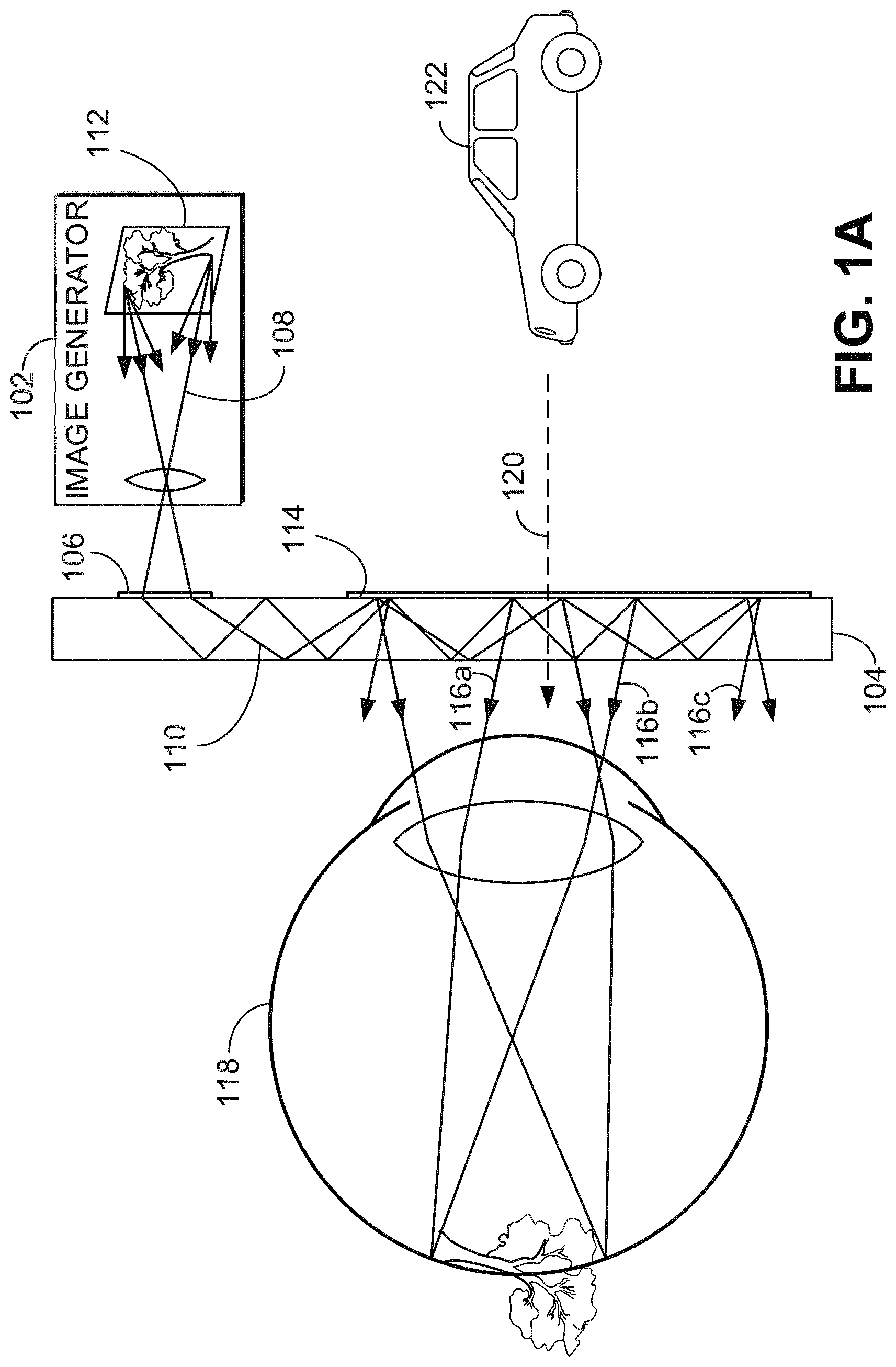Patent US12326562 Figure 1 – Waveguide display system with wide field of view