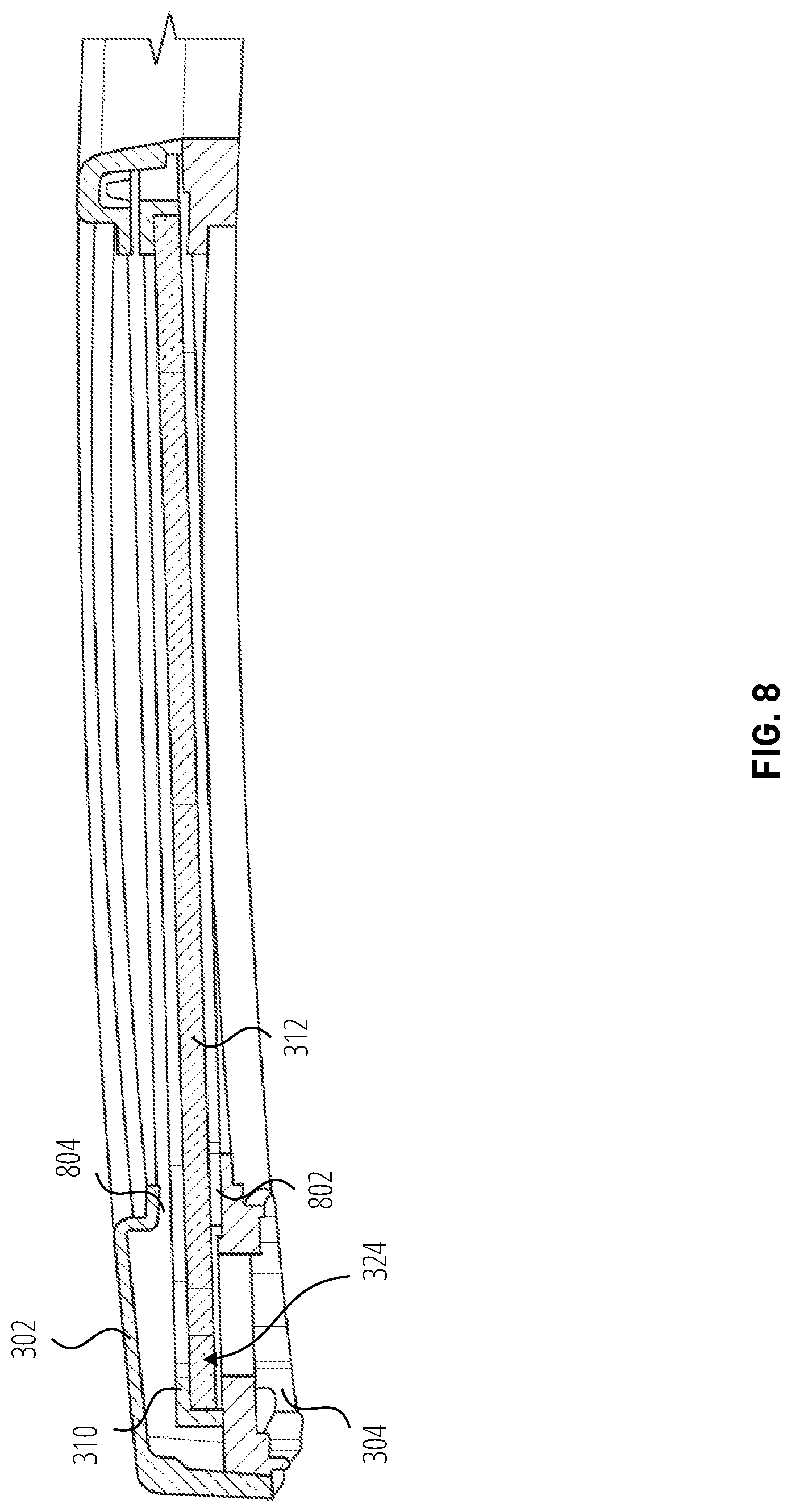 Patent US12326563 Figure 8 – Cantilevered waveguide for extended reality glasses