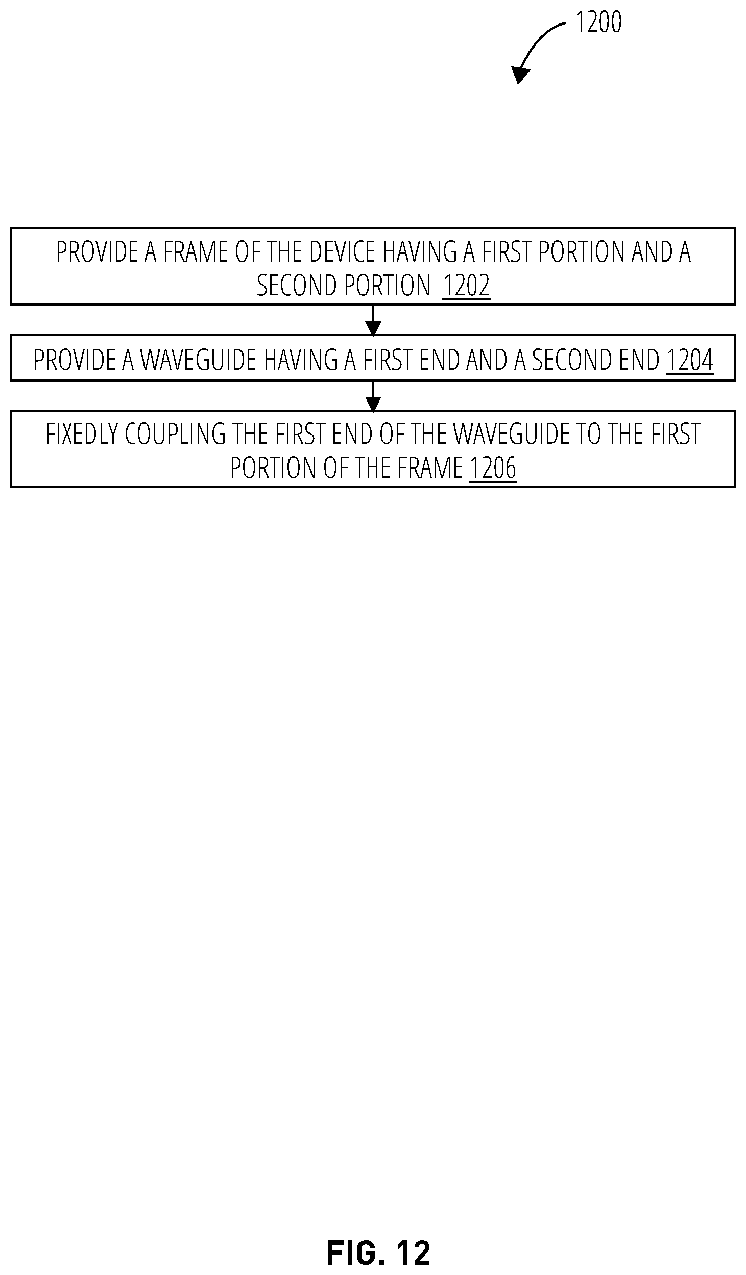 Patent US12326563 Figure 12 – Cantilevered waveguide for extended reality glasses