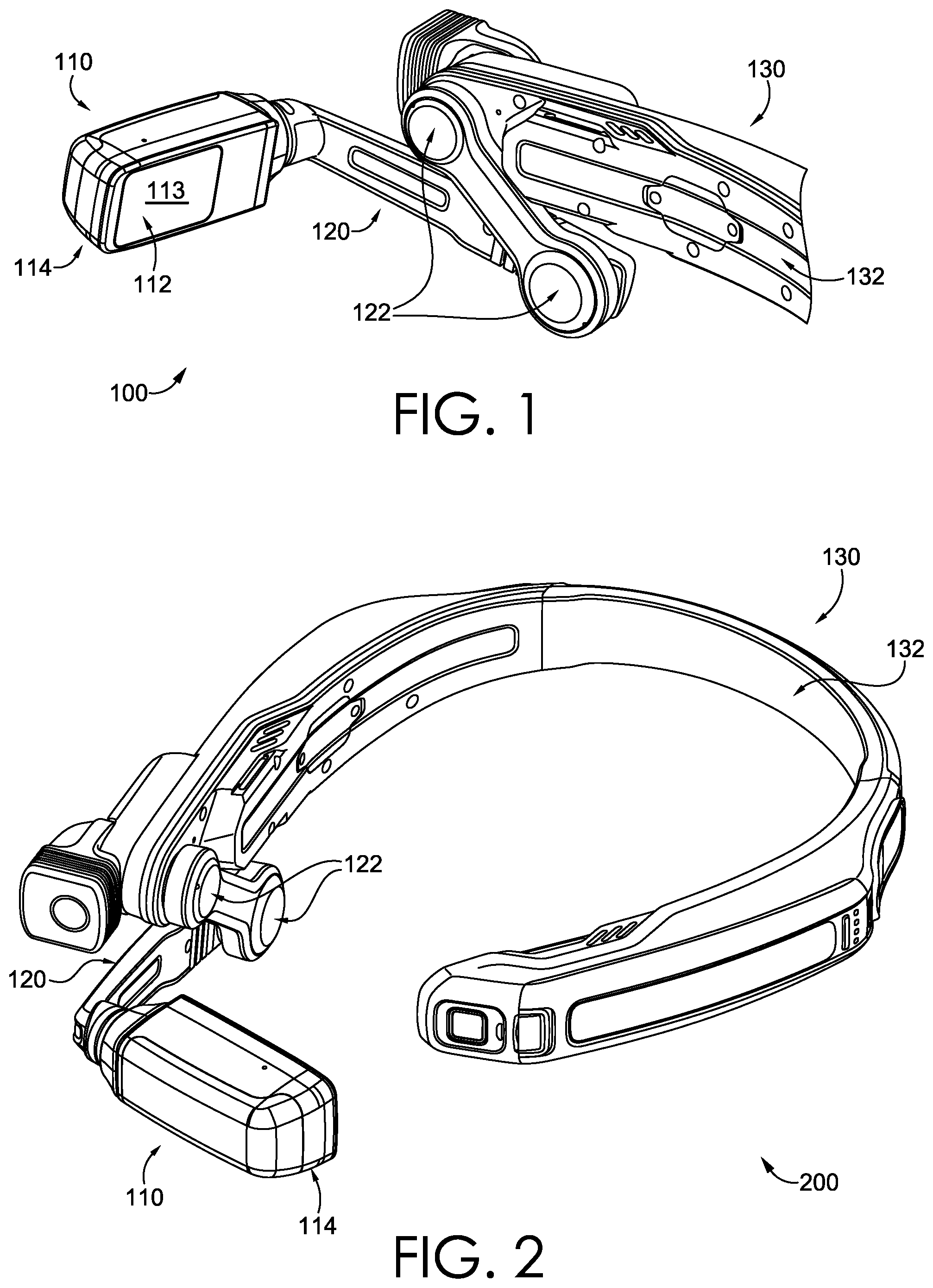 Patent US12326564 Figure 1 – Convertible waveguide optical engine assembly for head-mounted device