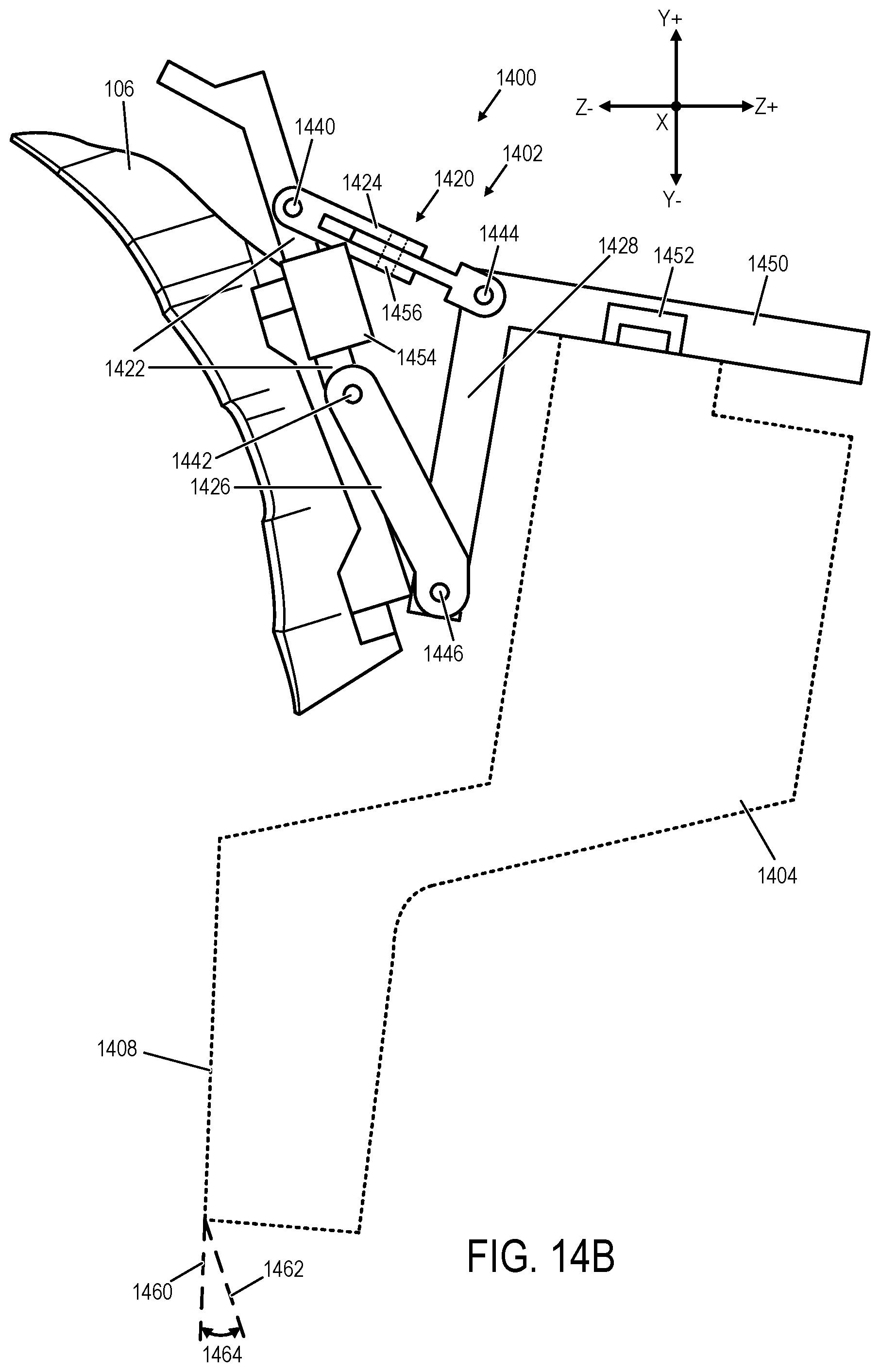 Patent US12326567 Figure 8 – Hinged head-mounted display device