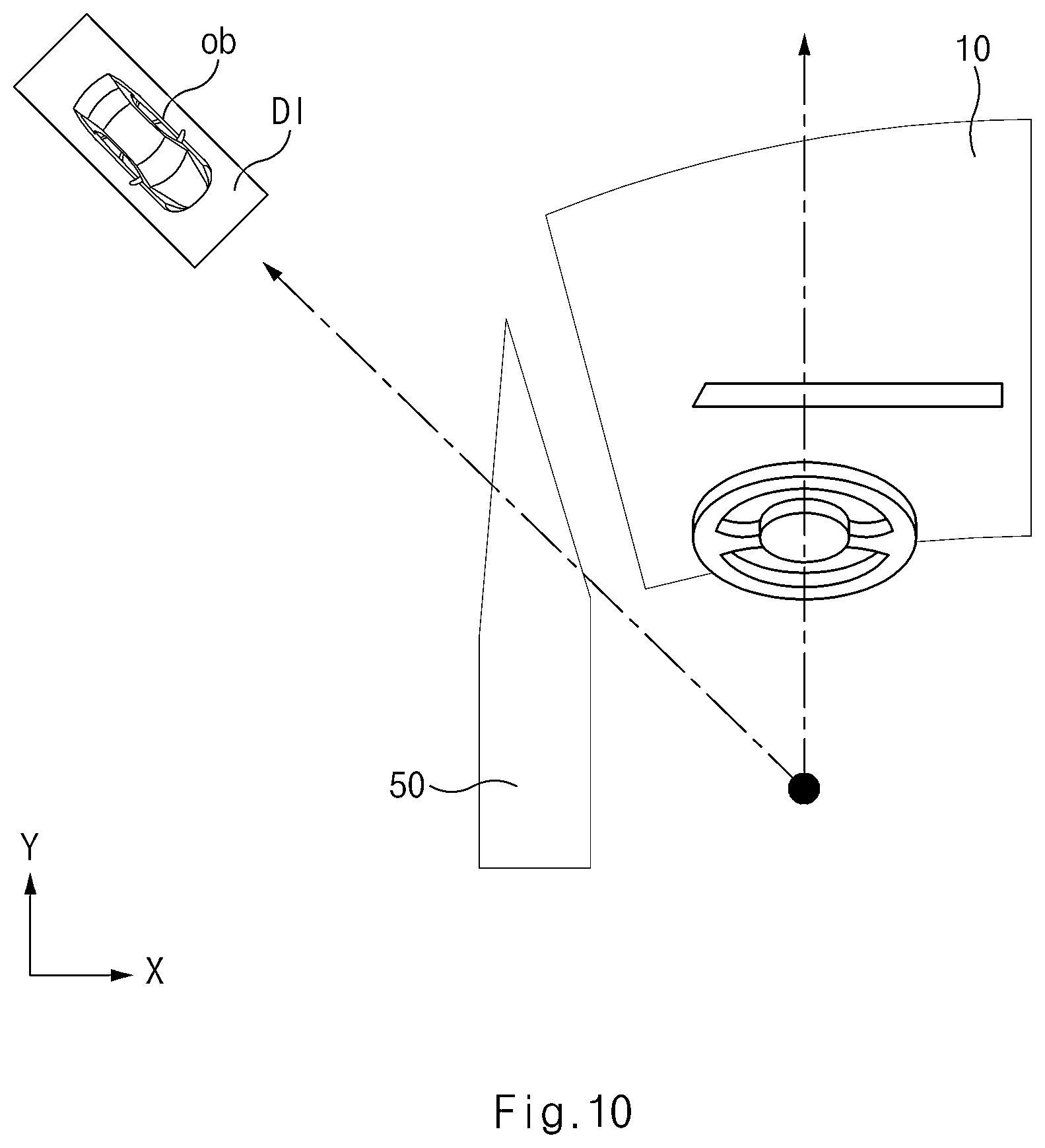 Patent US12326571 Figure 10 – Device for displaying side view of vehicle and method for displaying side view using the same