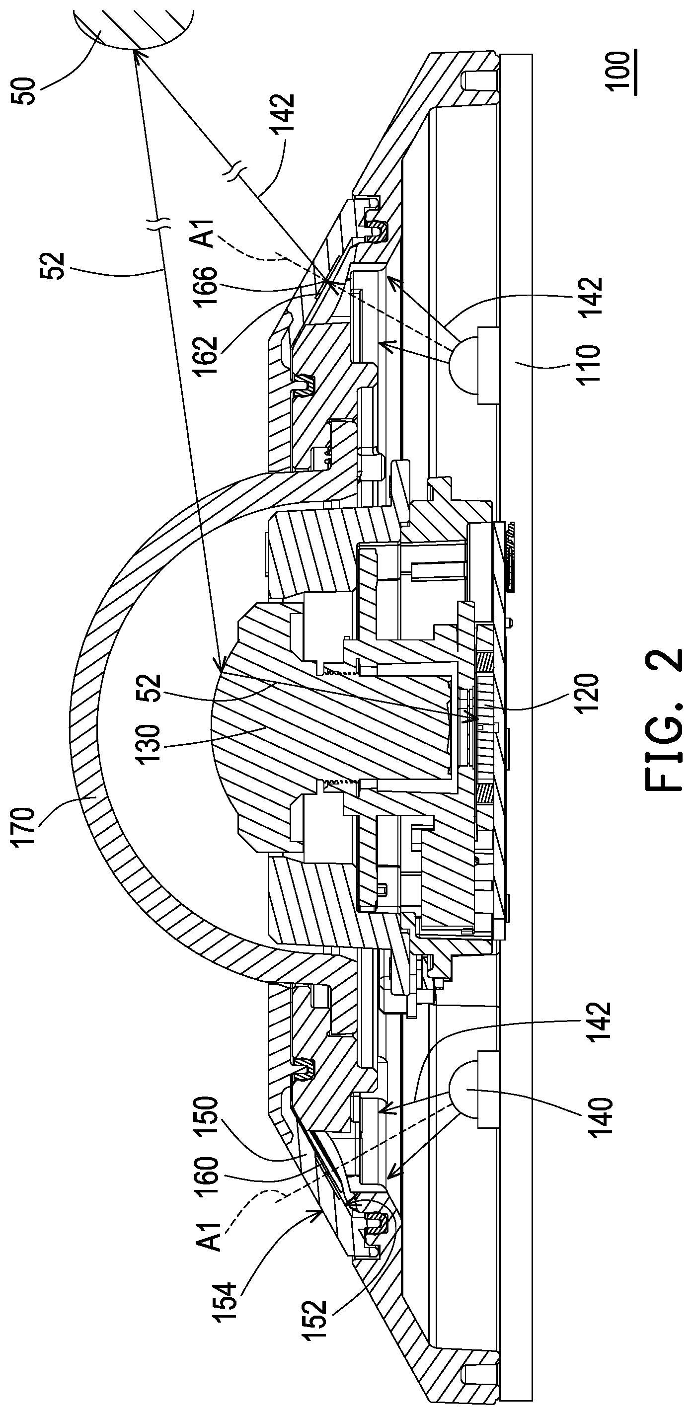 Patent US12326575 Figure 2 – Optical sensing device