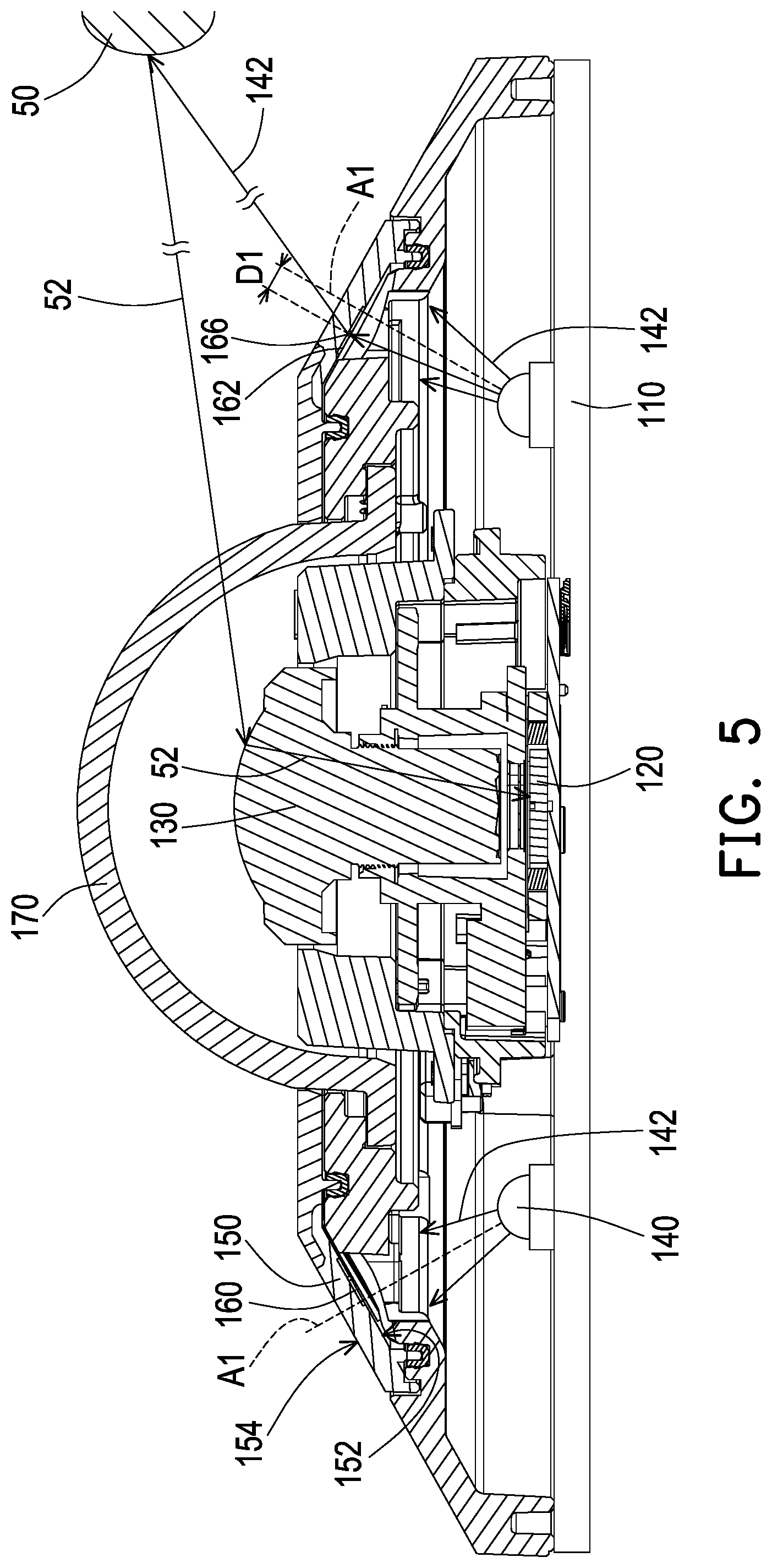 Patent US12326575 Figure 5 – Optical sensing device