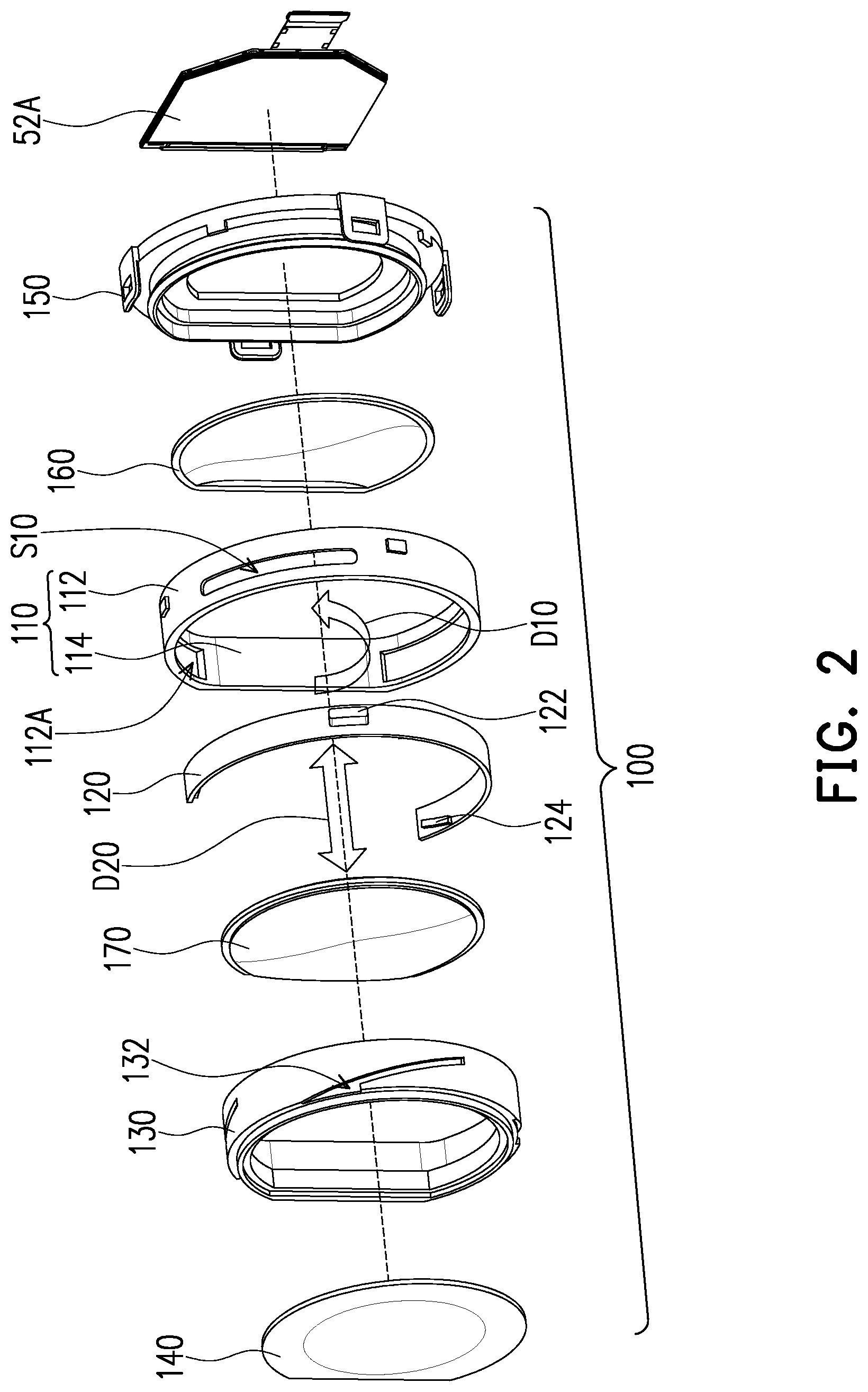 Patent US12326577 Figure 2 – Head-mounted display device and zoom lens module