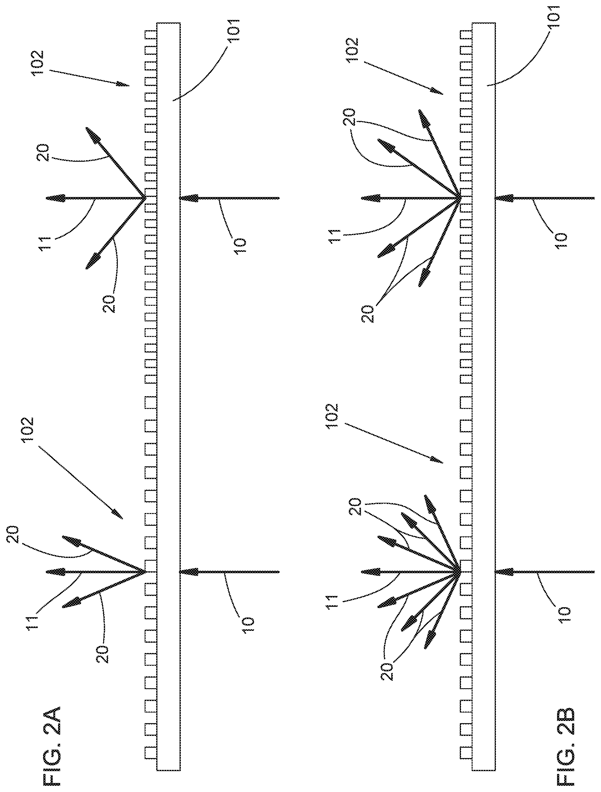 Patent US12326584 Figure 2 – Diffraction grating array for wide-angle illumination