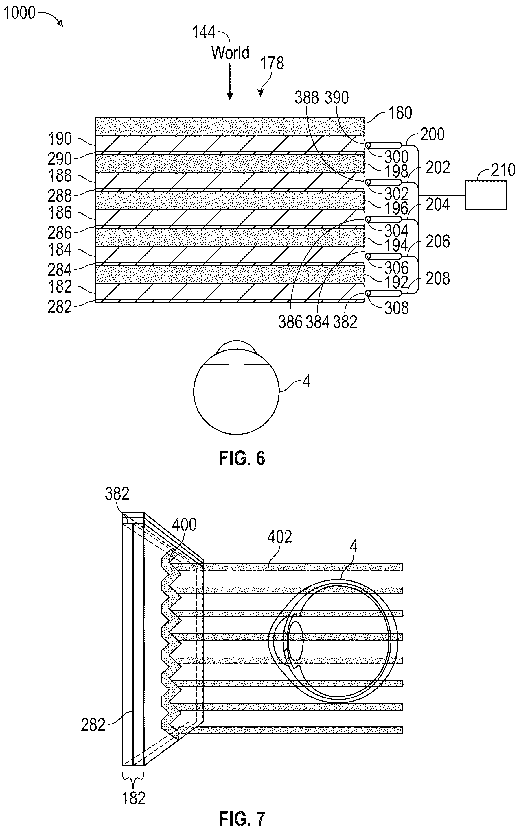 Patent US12326585 Figure 5 – Display system with optical elements for in-coupling multiplexed light streams