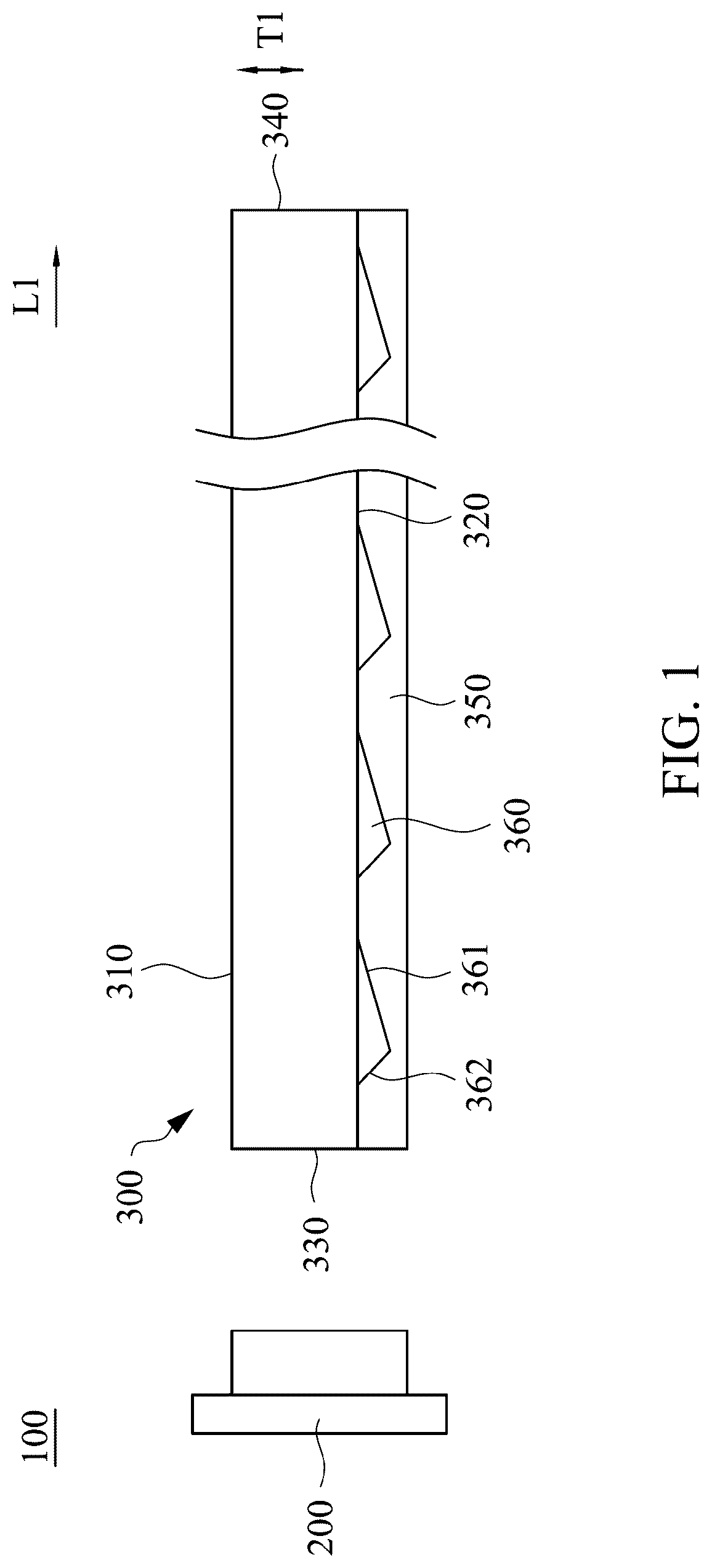 Patent US12326590 Figure 1 – Light guide plate, backlight module, and display device