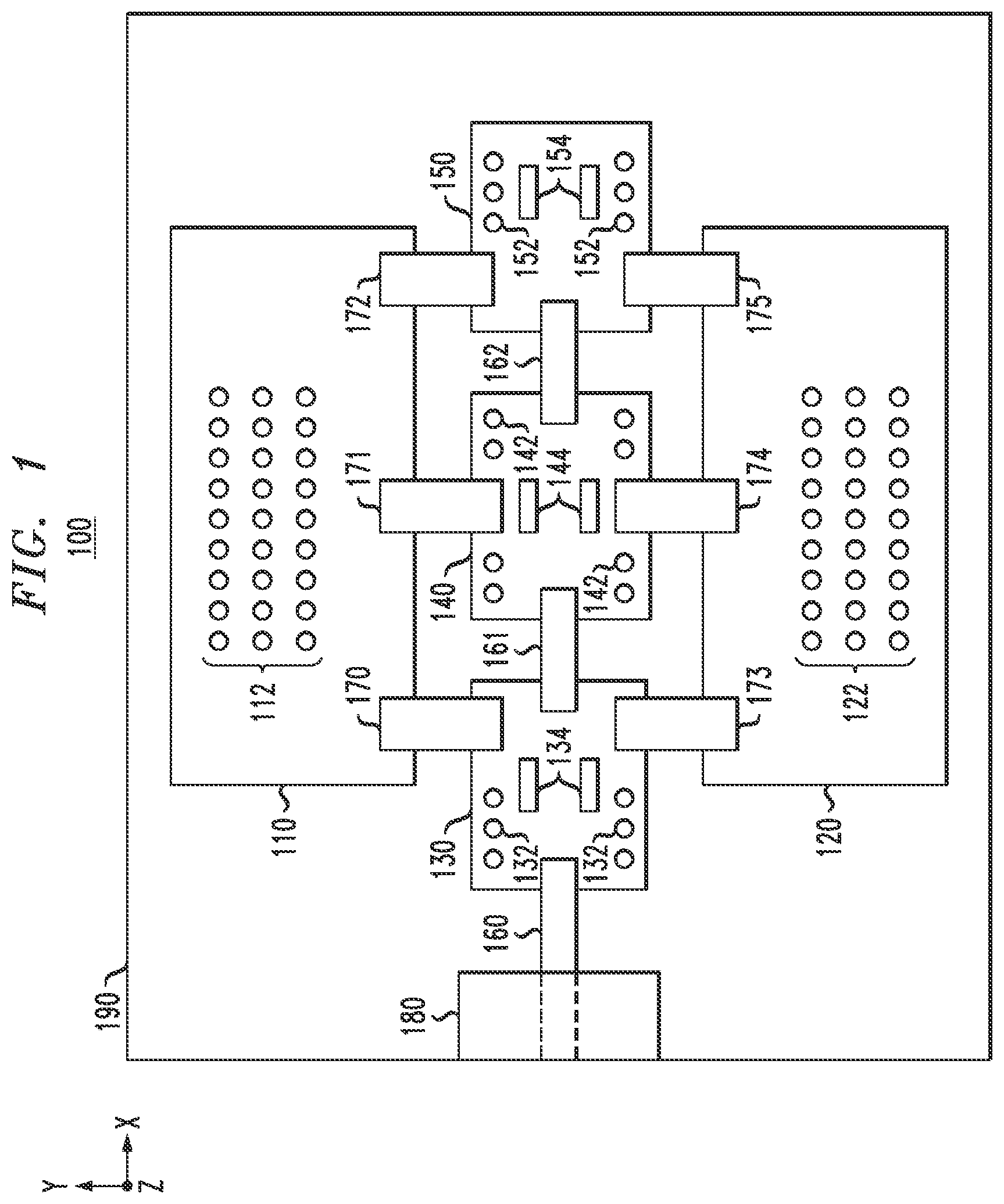 Patent US12326592 Figure 1 – Heterogeneous package structures with photonic devices