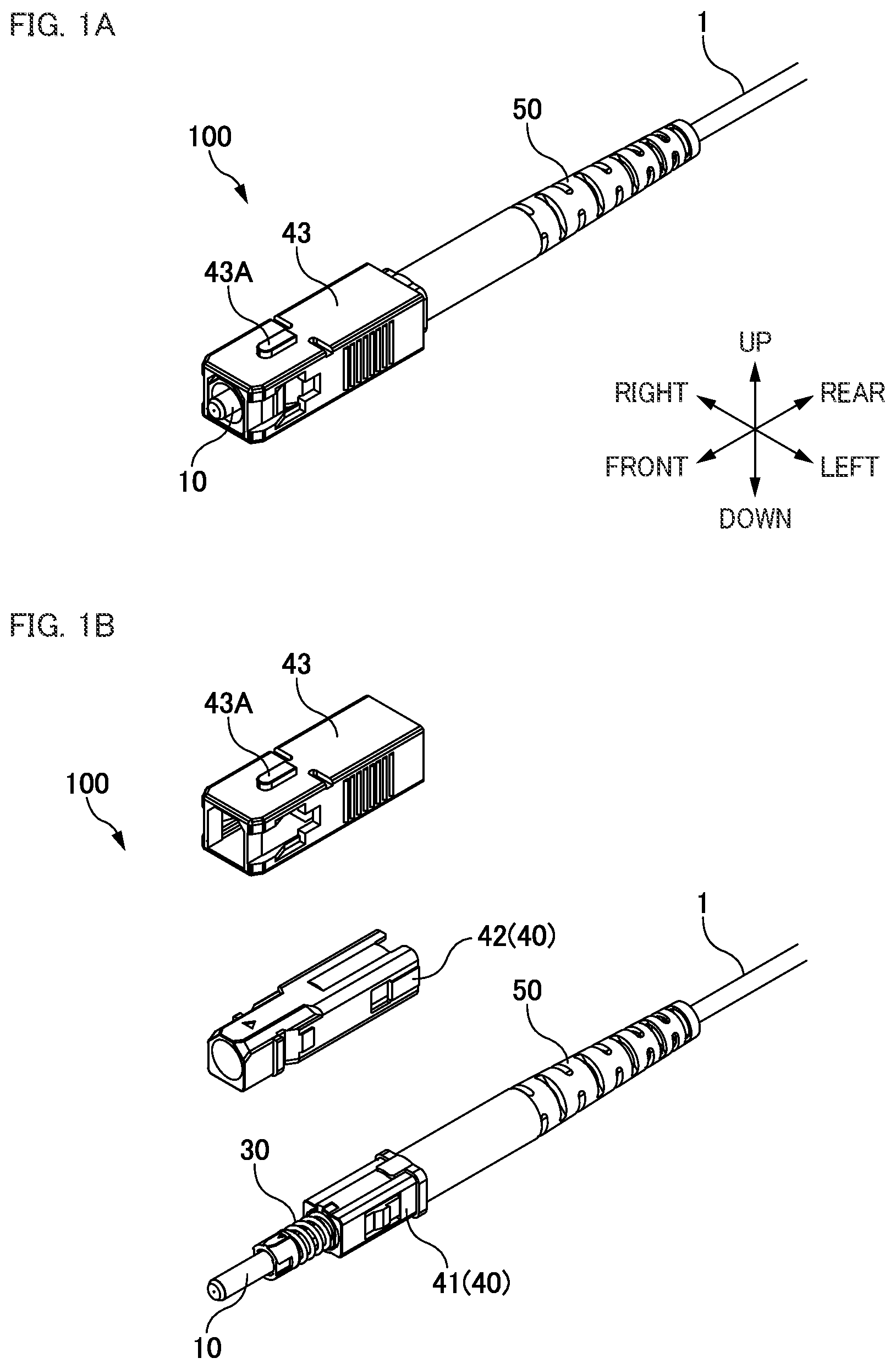 Patent US12326594 Figure 1 – Optical connector and method of manufacturing optical connector