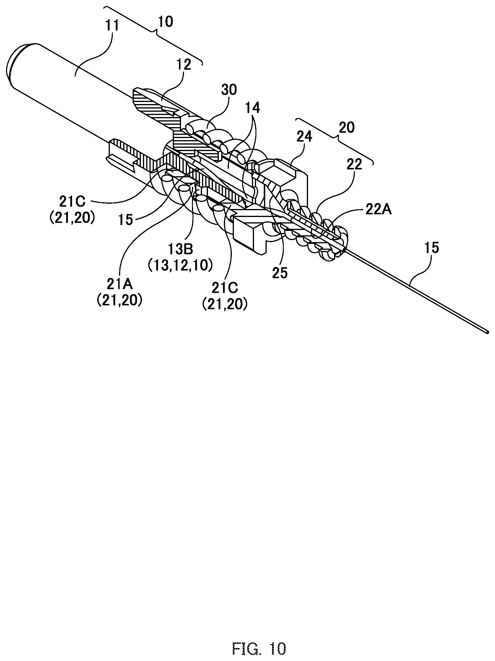 Patent US12326594 Figure 10 – Optical connector and method of manufacturing optical connector