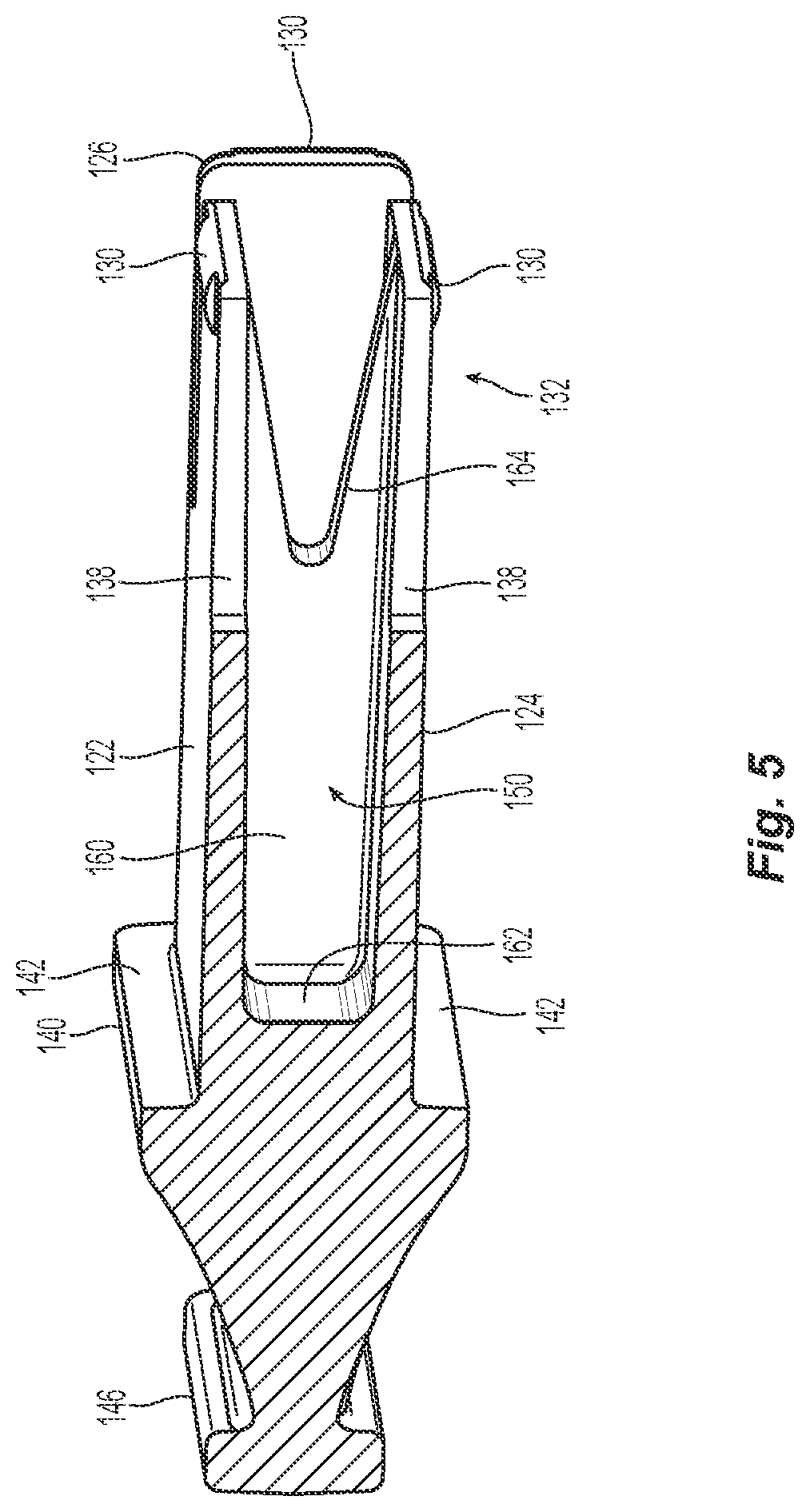 Patent US12326597 Figure 4 – Dust plug for adapter pre-populated with MPO housing