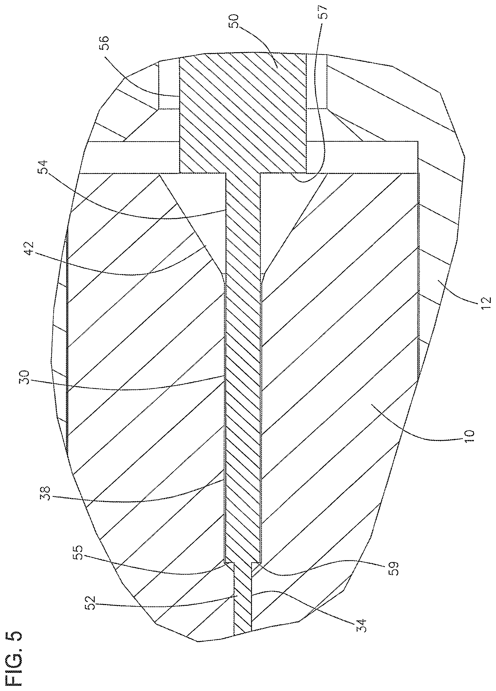 Patent US12326598 Figure 4 – Cable and dual inner diameter ferrule device with smooth internal contours and method