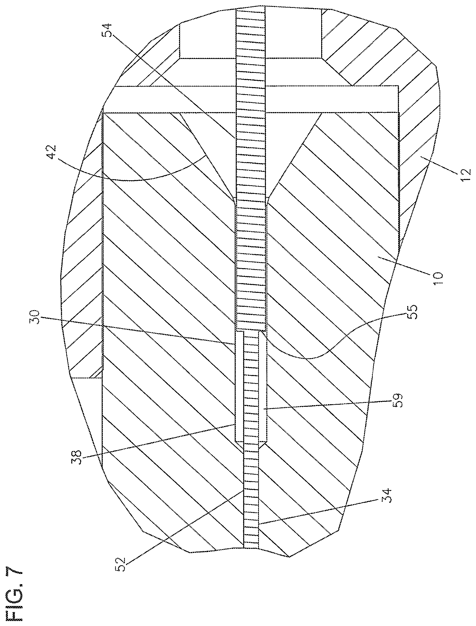 Patent US12326598 Figure 6 – Cable and dual inner diameter ferrule device with smooth internal contours and method