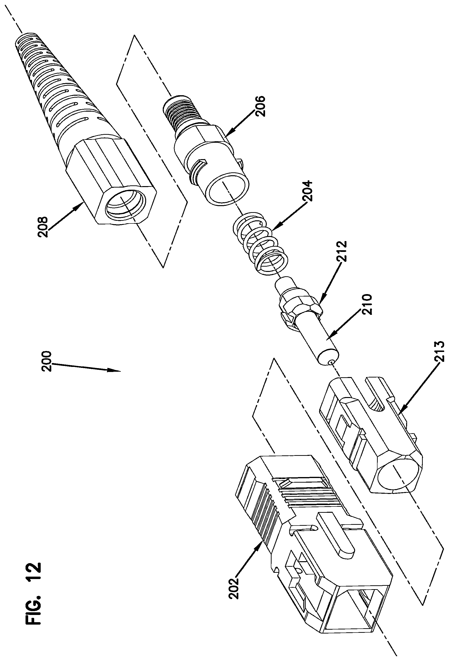Patent US12326598 Figure 9 – Cable and dual inner diameter ferrule device with smooth internal contours and method