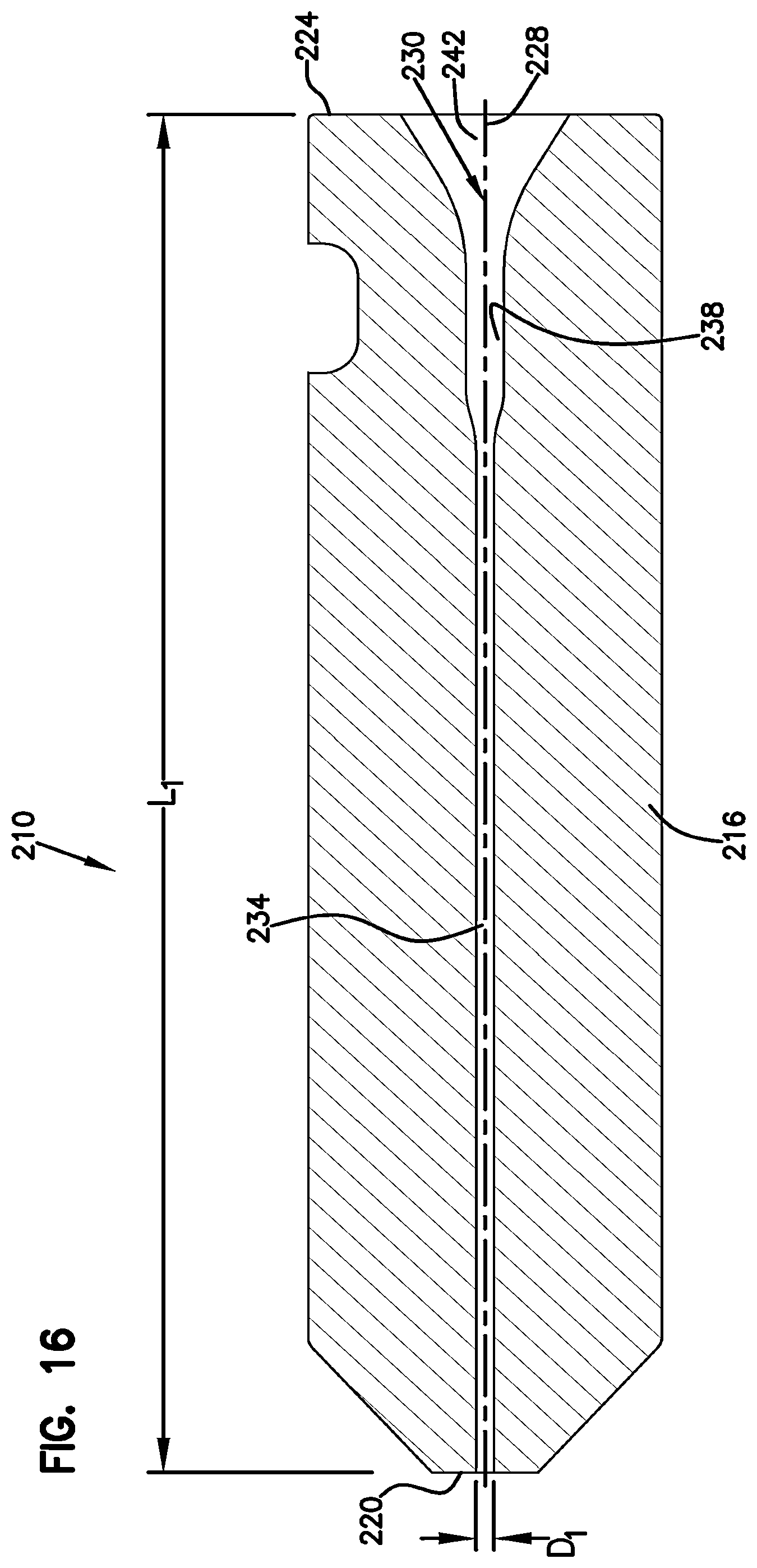Patent US12326598 Figure 11 – Cable and dual inner diameter ferrule device with smooth internal contours and method