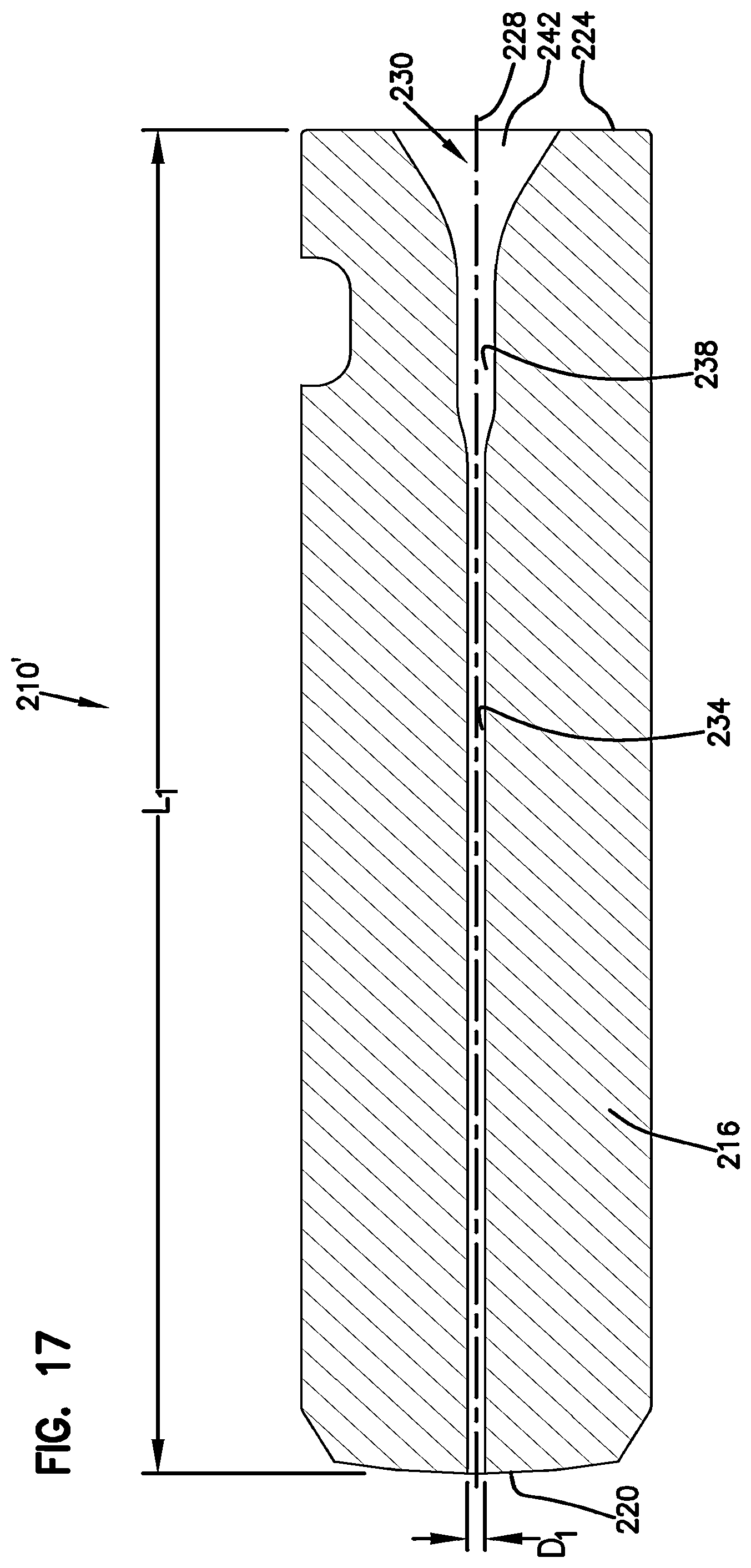 Patent US12326598 Figure 12 – Cable and dual inner diameter ferrule device with smooth internal contours and method