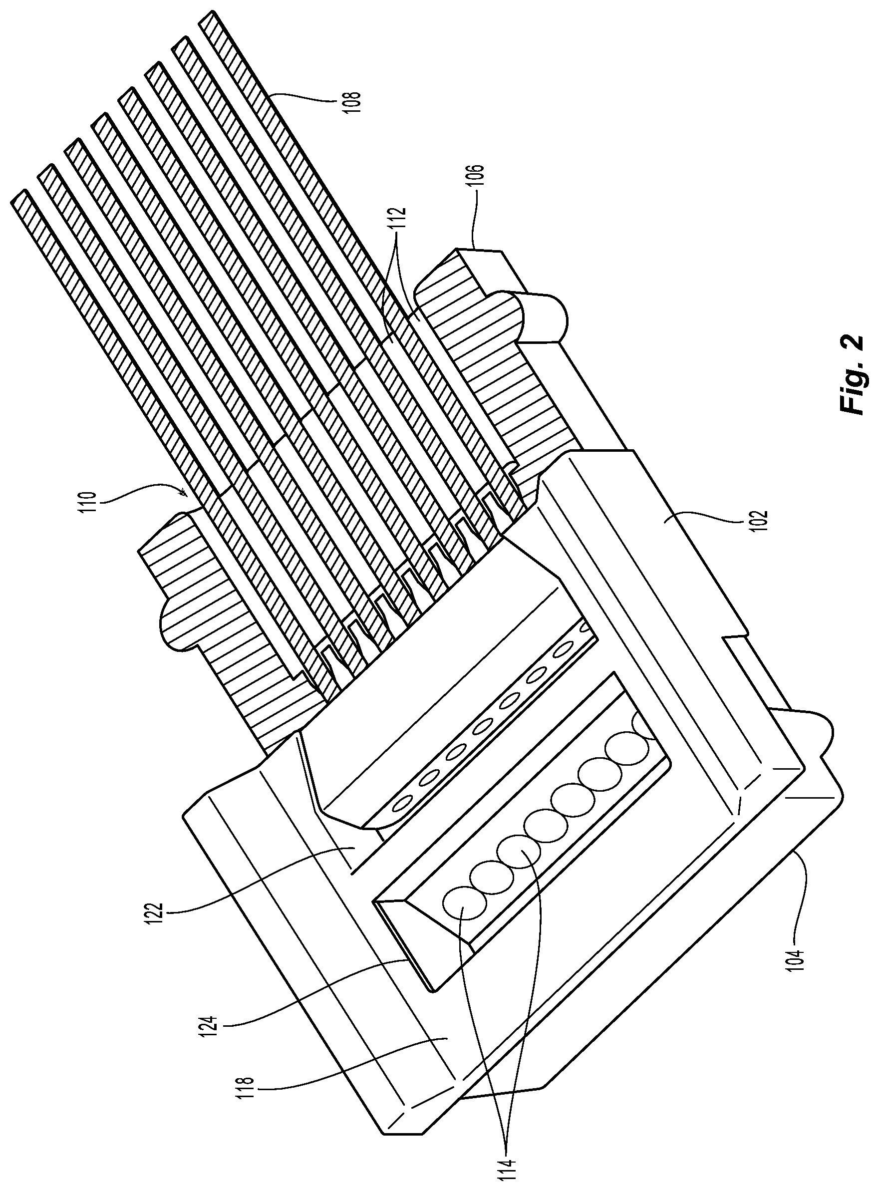 Patent US12326601 Figure 2 – Alignment structure for a fiber optic ferrule and mechanical-optical interface