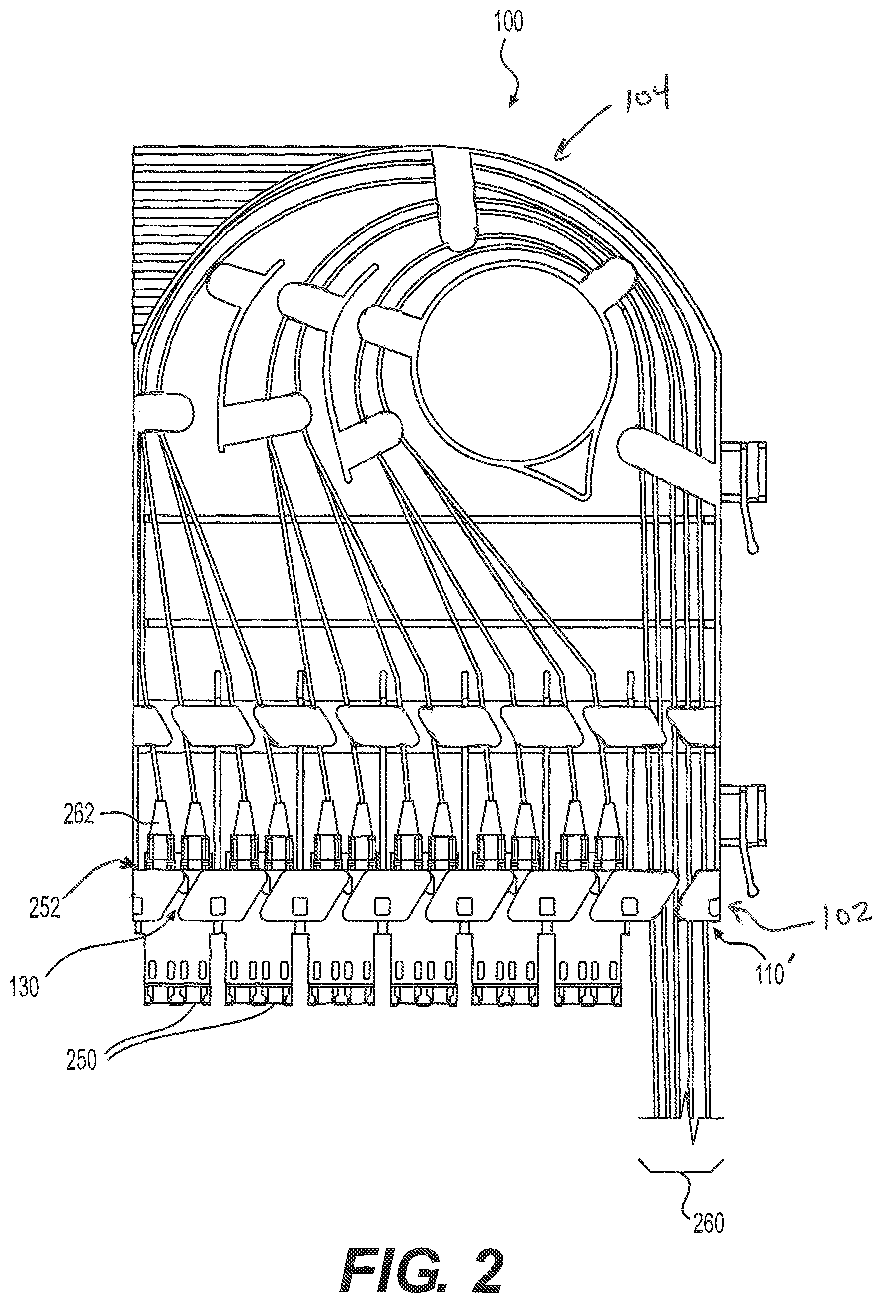 Patent US12326605 Figure 2 – Carriage for patching, splitting, and/or guiding fiber optic cables