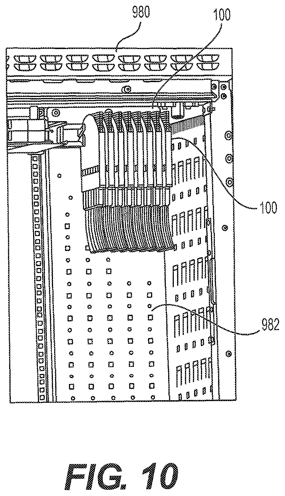 Patent US12326605 Figure 10 – Carriage for patching, splitting, and/or guiding fiber optic cables