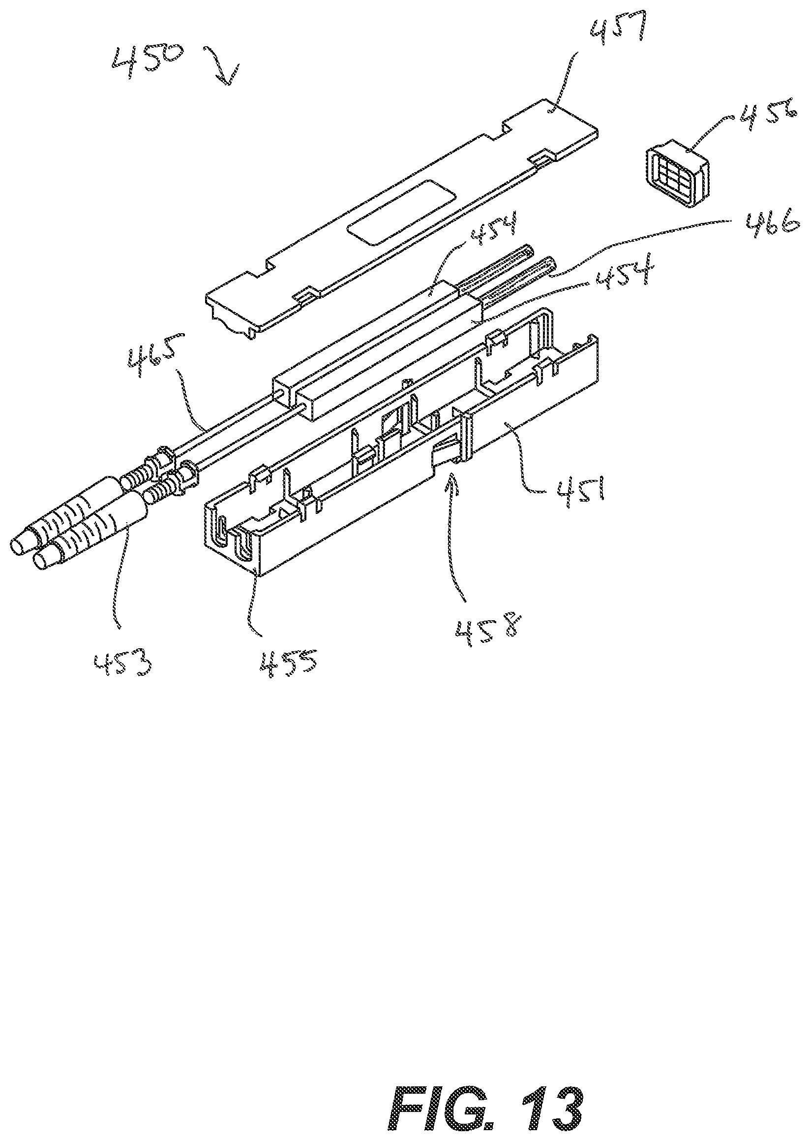 Patent US12326605 Figure 13 – Carriage for patching, splitting, and/or guiding fiber optic cables