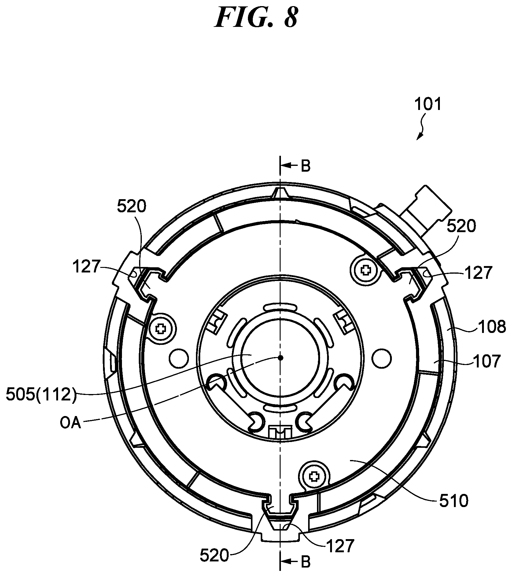 Patent US12326608 Figure 8 – Optical apparatus capable of being miniaturized