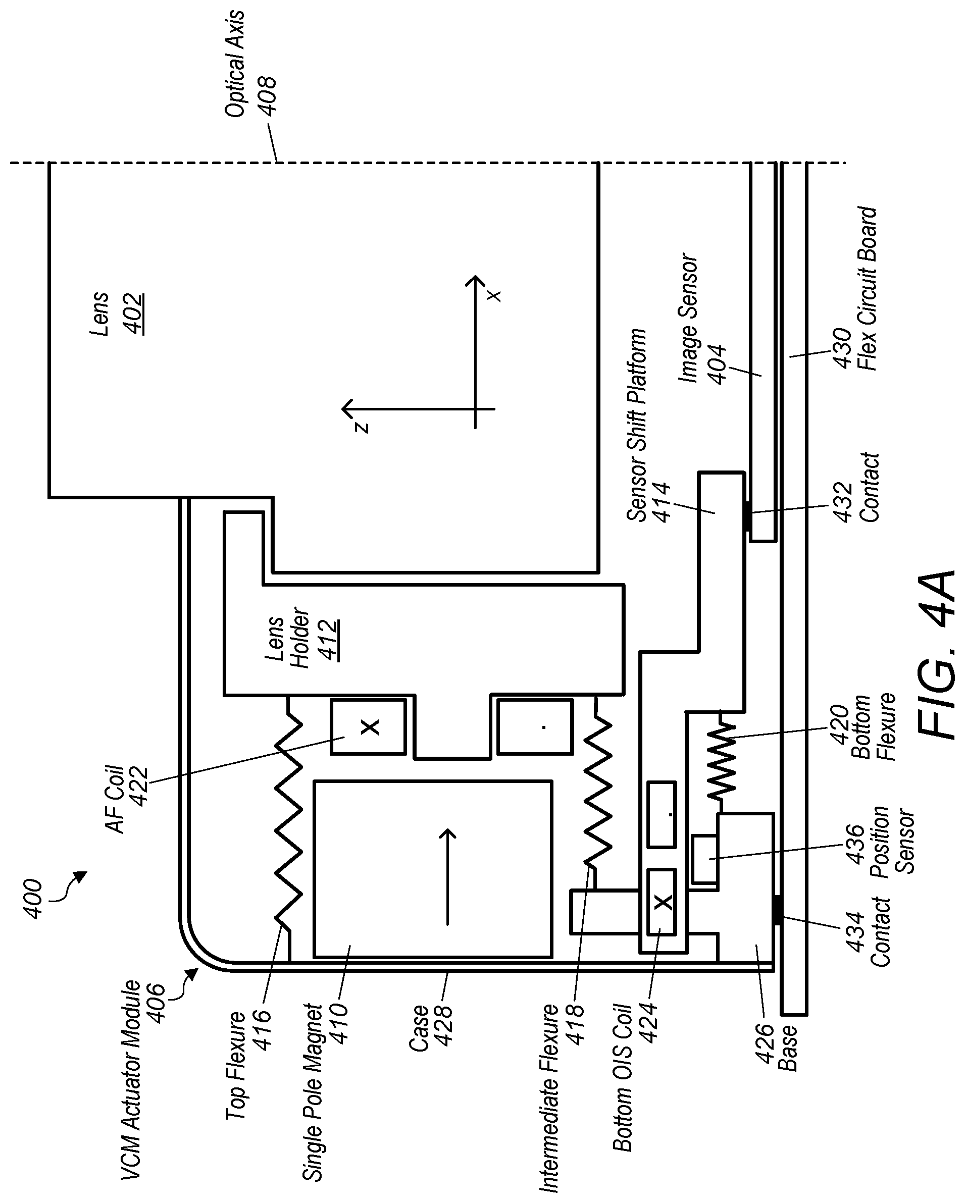 Patent US12326613 Figure 7 – Camera actuator for lens and sensor shifting