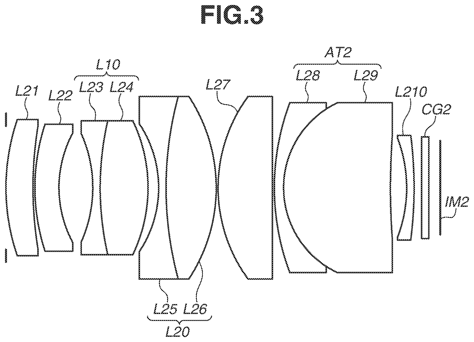 Patent US12326615 Figure 3 – Optical system including negative lens and positive lens, imaging apparatus including the same, in-vehicle system including the same, and moving apparatus including the same