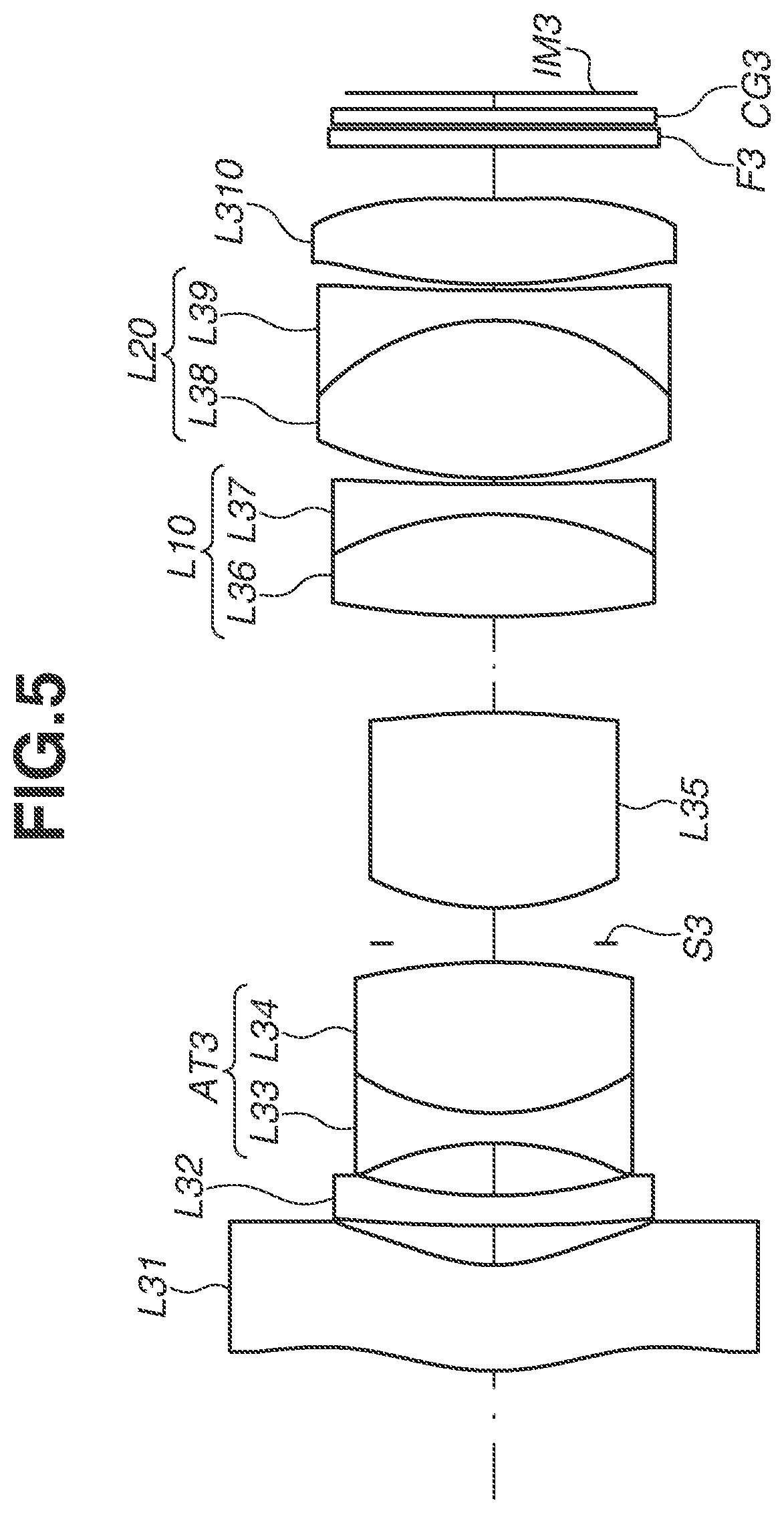 Patent US12326615 Figure 5 – Optical system including negative lens and positive lens, imaging apparatus including the same, in-vehicle system including the same, and moving apparatus including the same