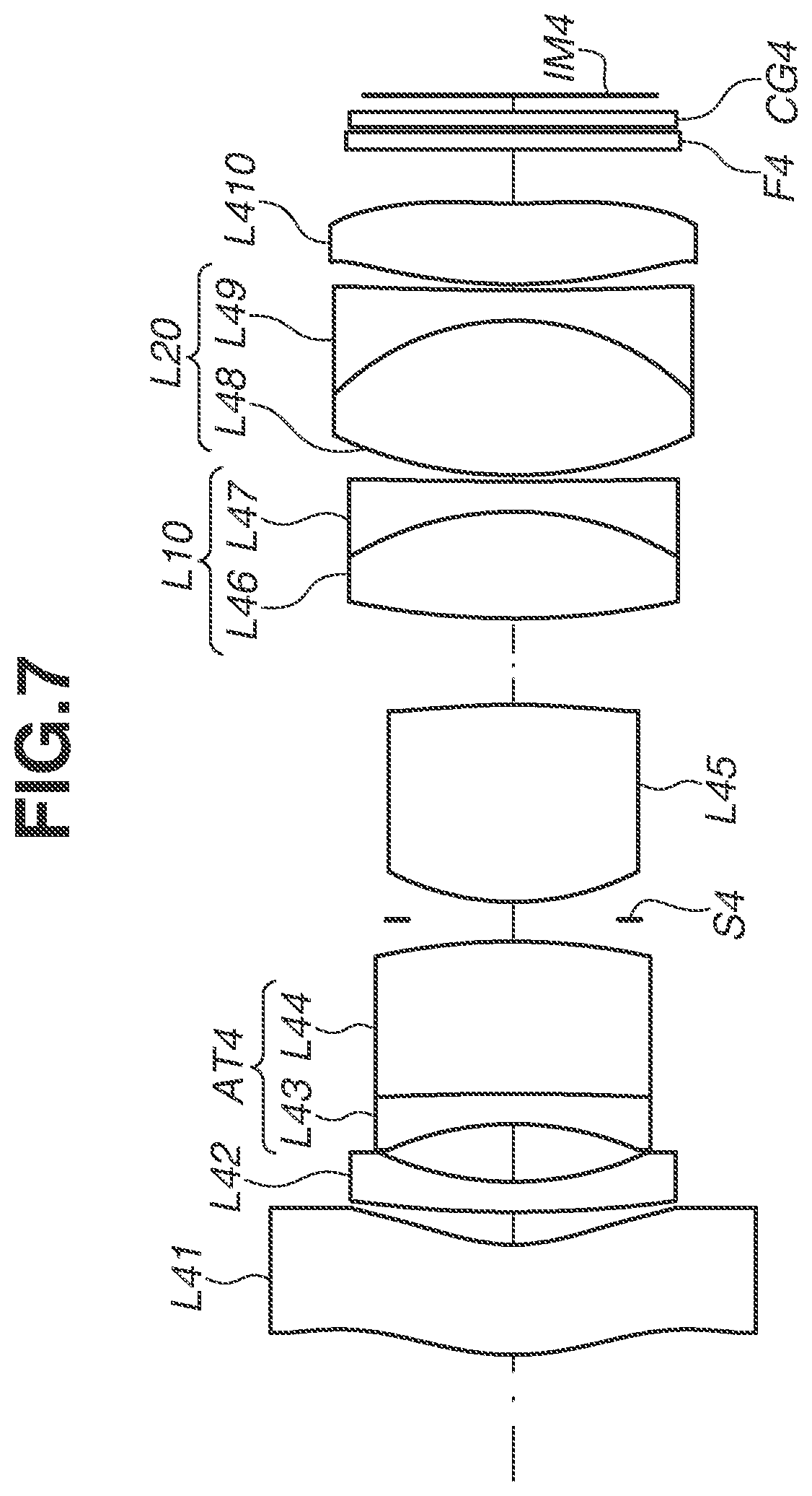 Patent US12326615 Figure 7 – Optical system including negative lens and positive lens, imaging apparatus including the same, in-vehicle system including the same, and moving apparatus including the same