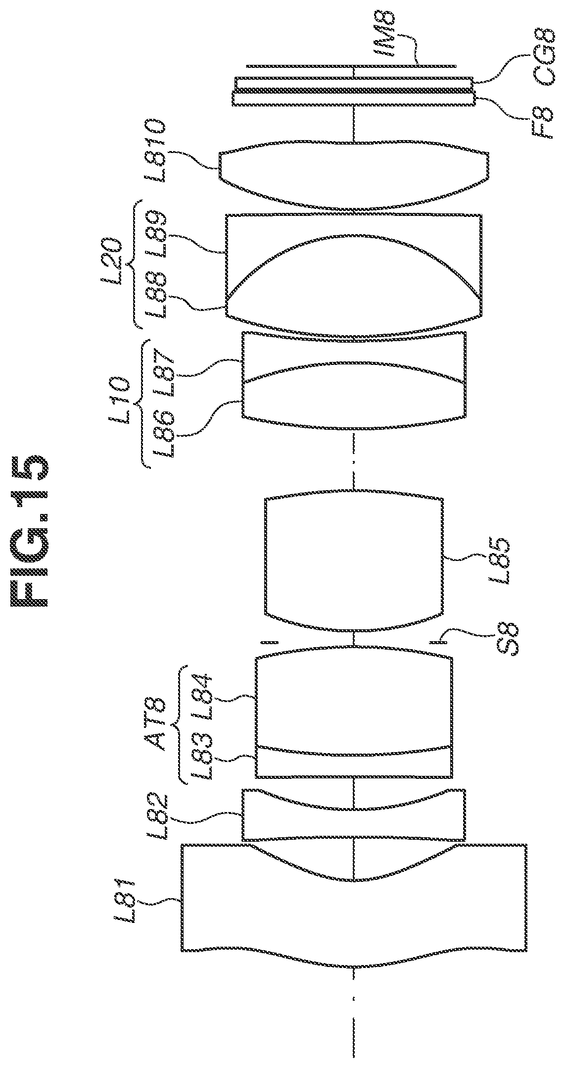 Patent US12326615 Figure 15 – Optical system including negative lens and positive lens, imaging apparatus including the same, in-vehicle system including the same, and moving apparatus including the same