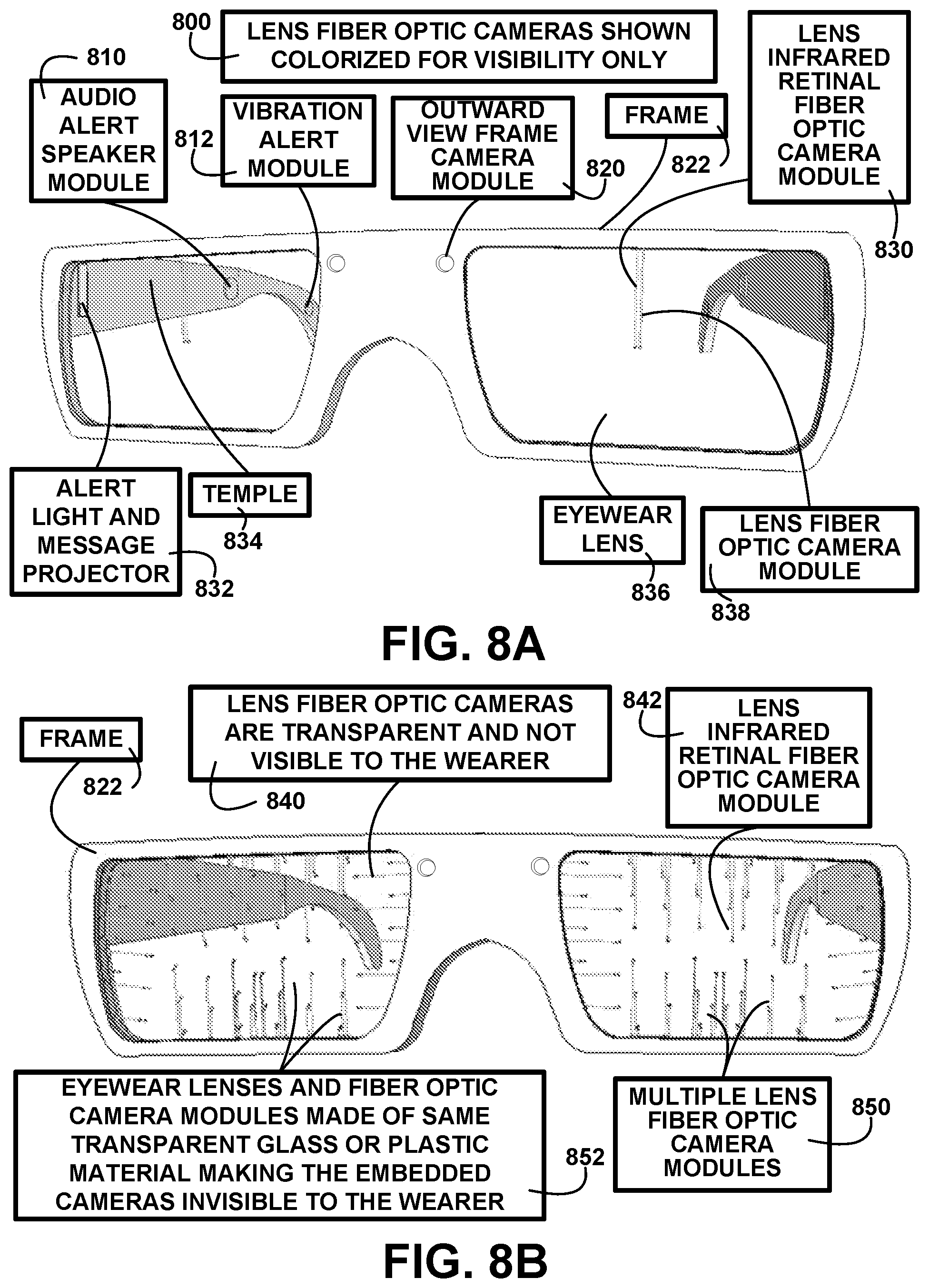 Patent US12326616 Figure 8 – Augmented reality glasses with object recognition