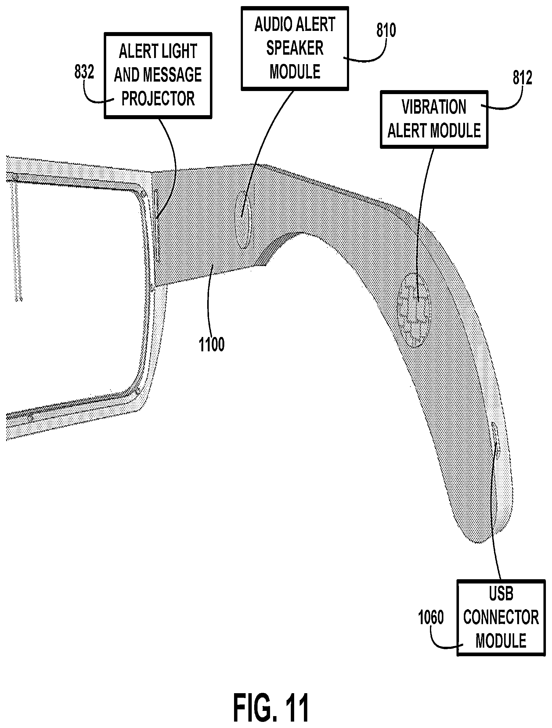 Patent US12326616 Figure 12 – Augmented reality glasses with object recognition