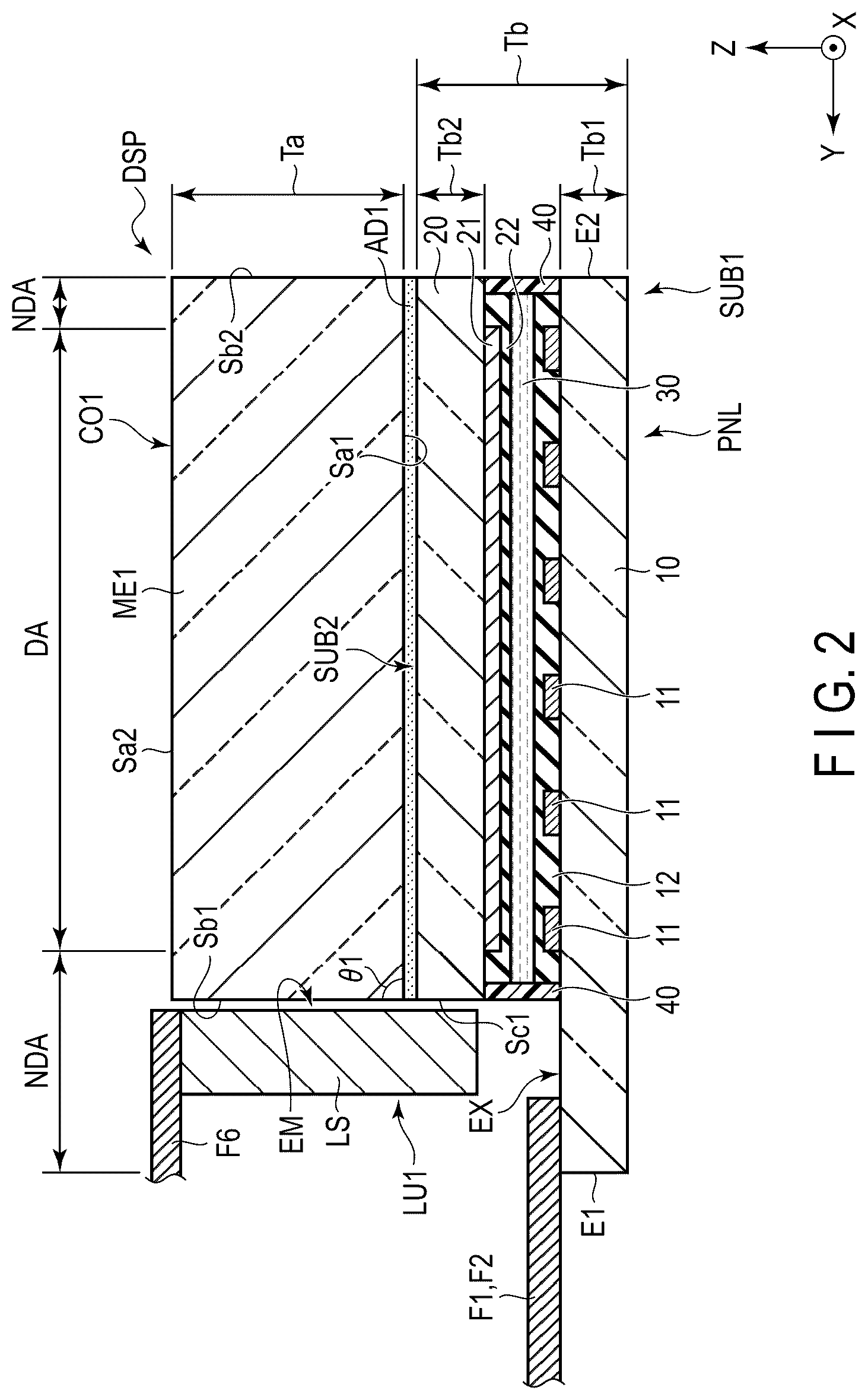 Patent US12326624 Figure 2 – Display device