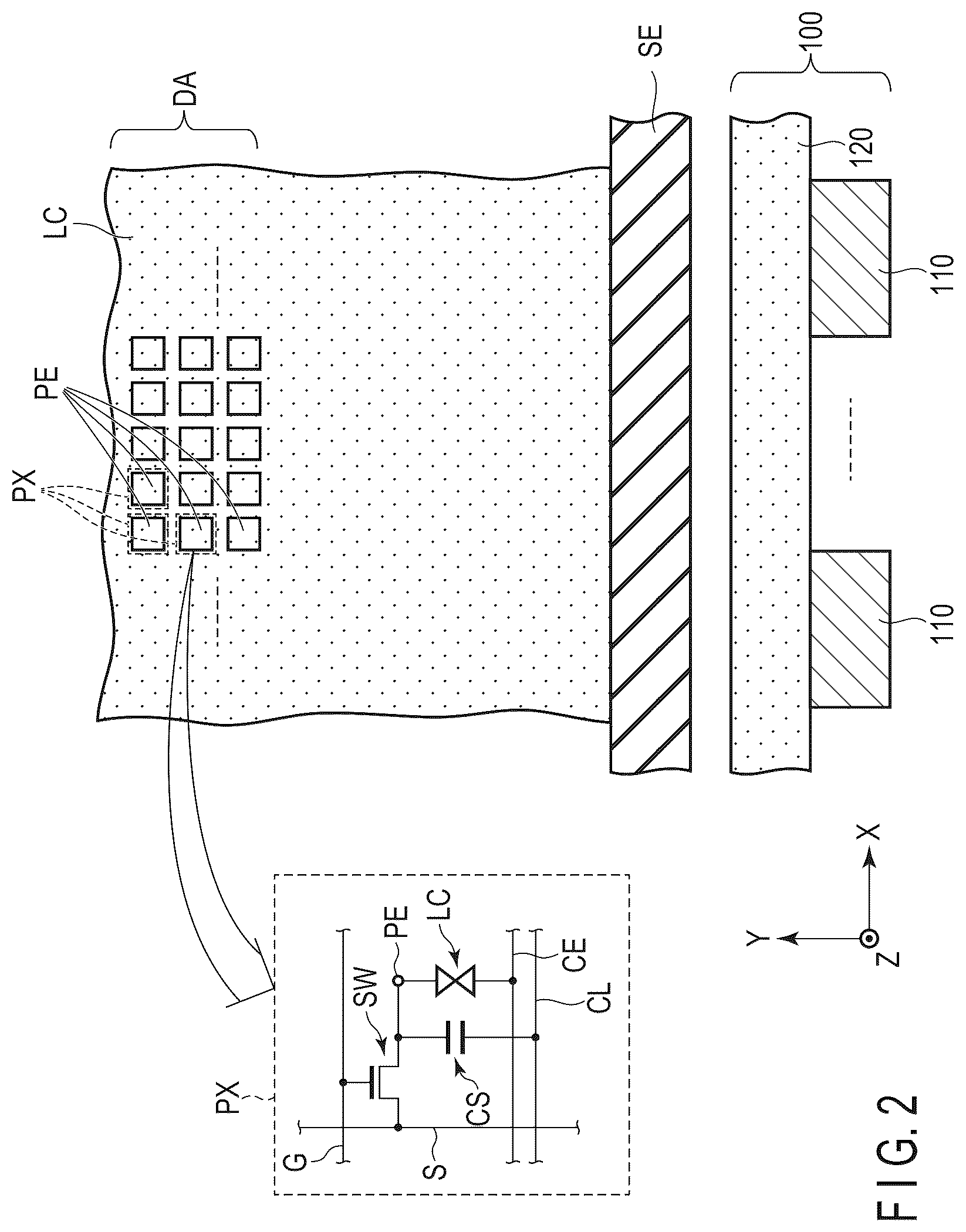 Patent US12326628 Figure 2 – Display device