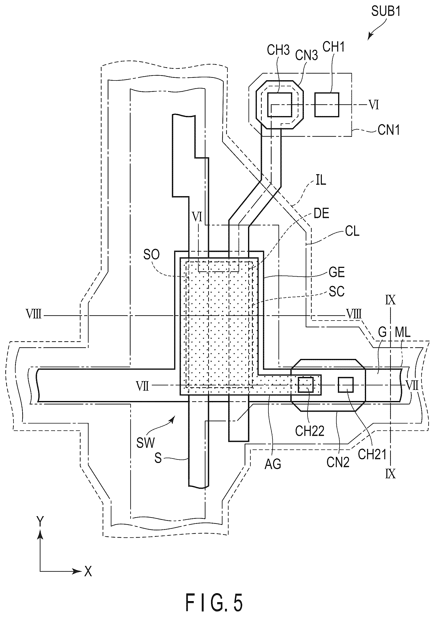 Patent US12326628 Figure 5 – Display device
