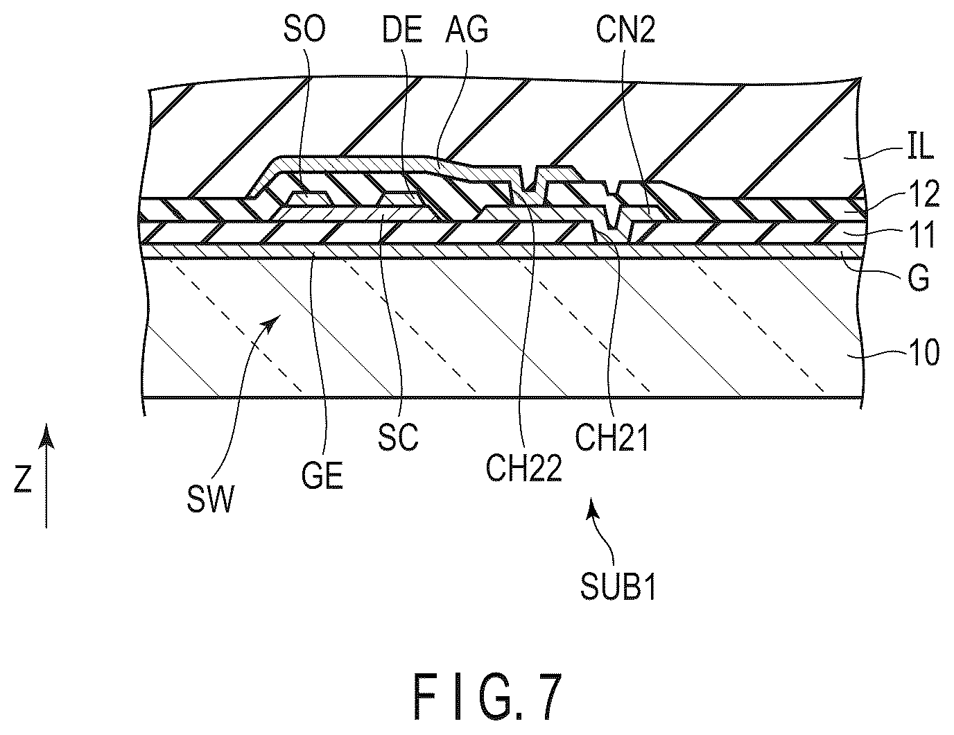 Patent US12326628 Figure 7 – Display device