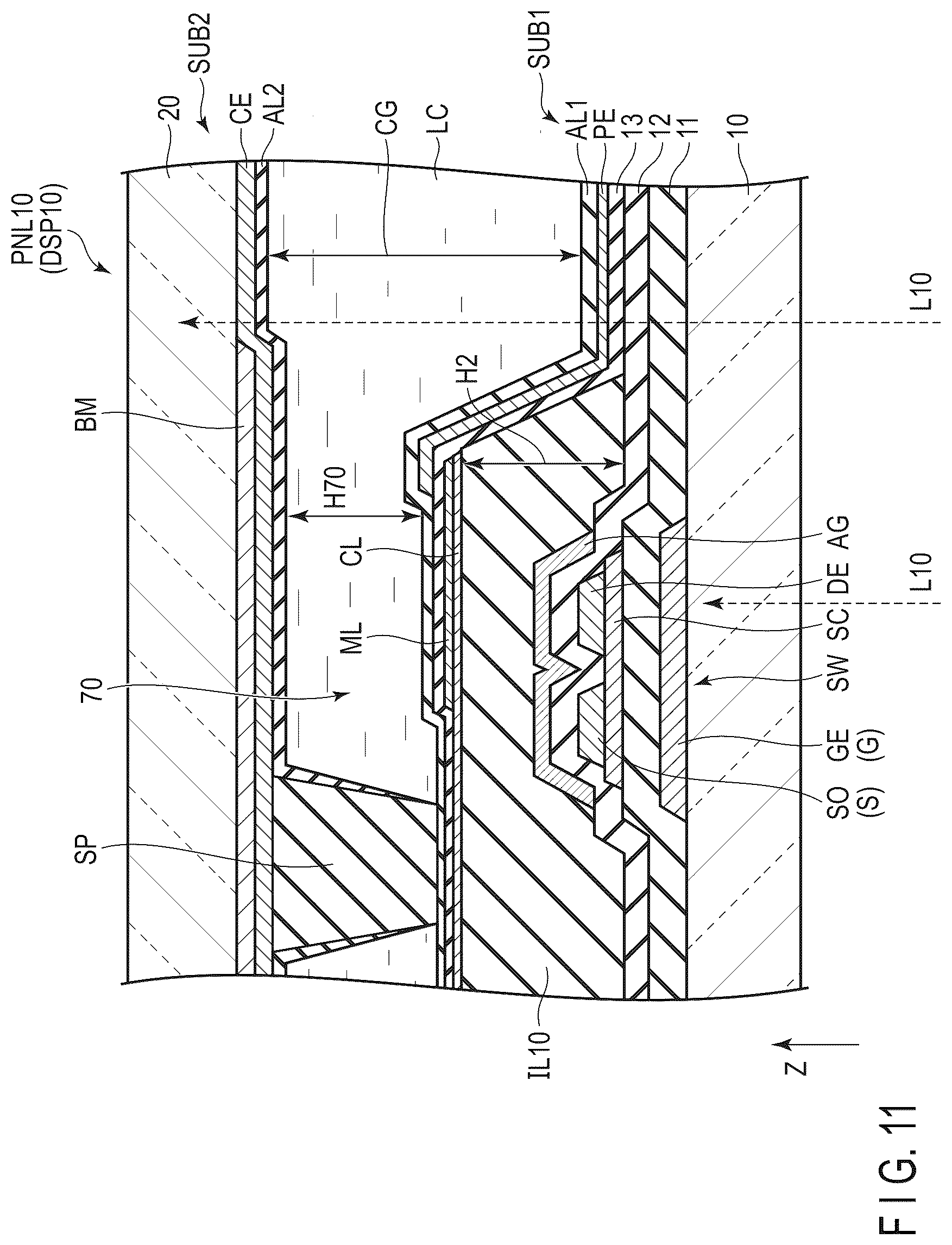 Patent US12326628 Figure 11 – Display device
