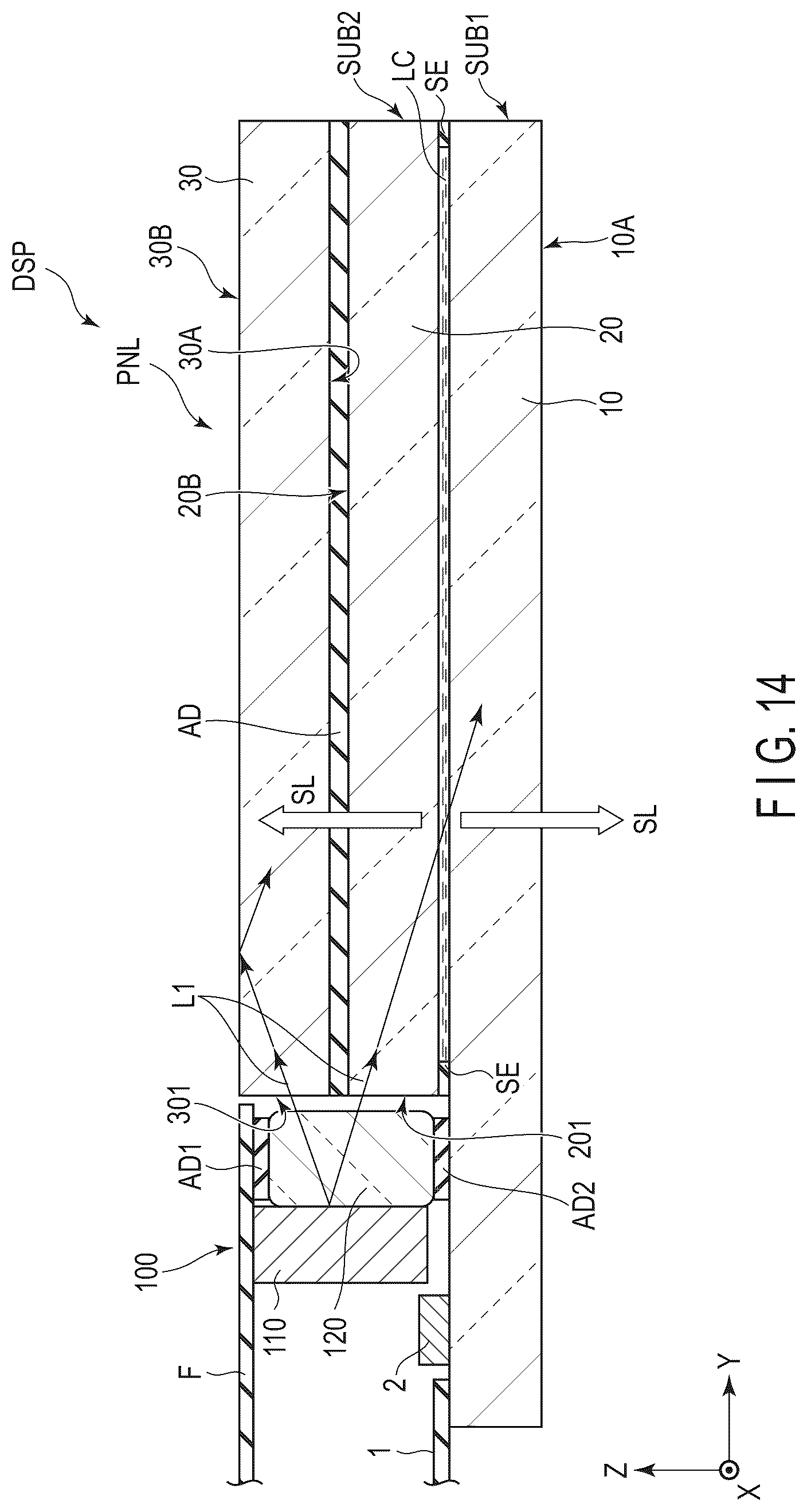 Patent US12326628 Figure 14 – Display device