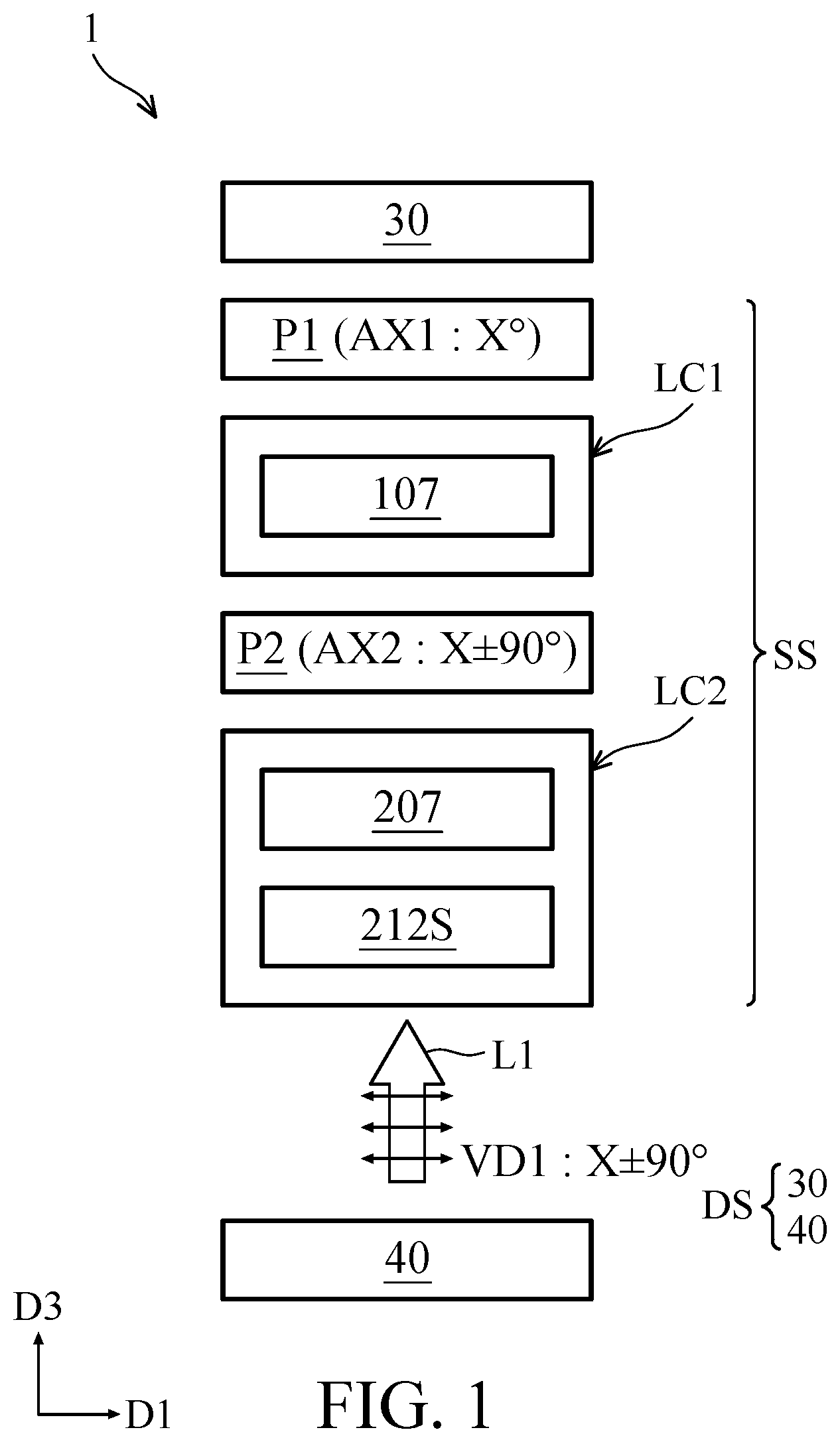Patent US12326629 Figure 1 – Electronic device