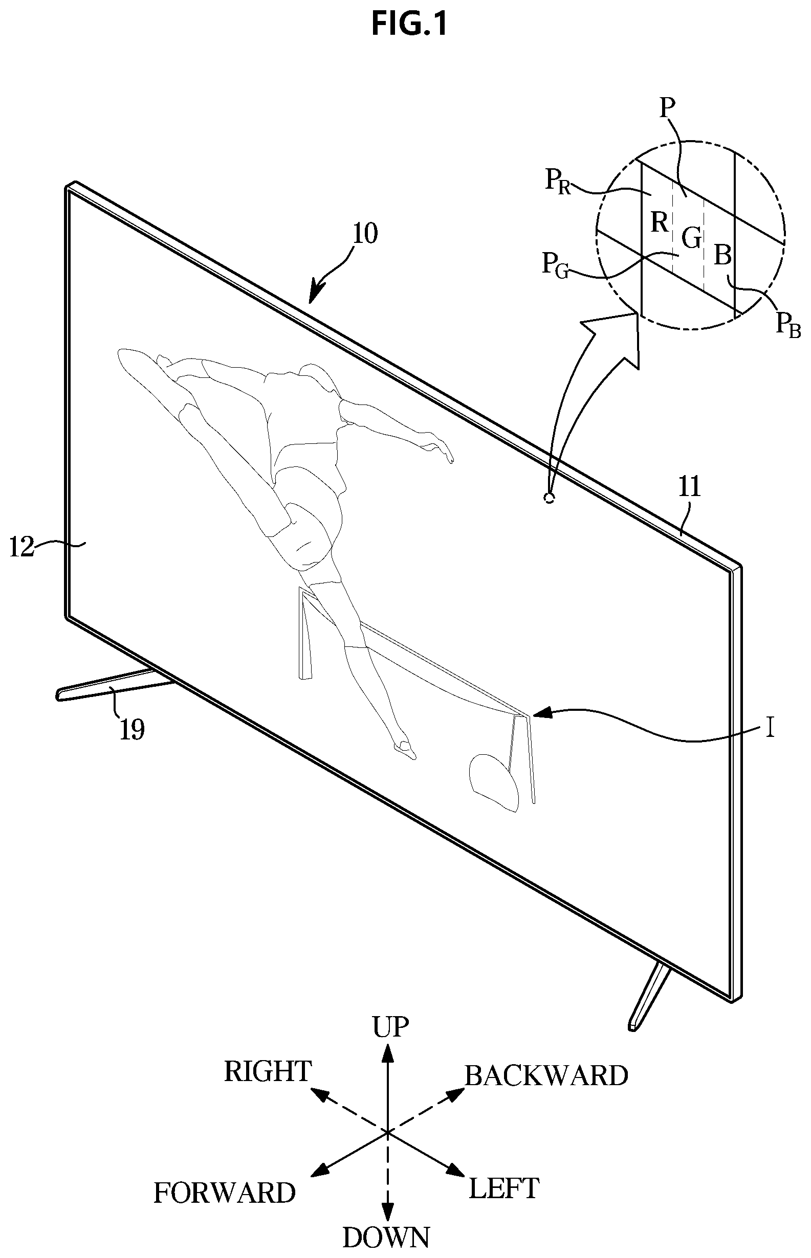 Patent US12326630 Figure 1 – Display apparatus and light source apparatus thereof