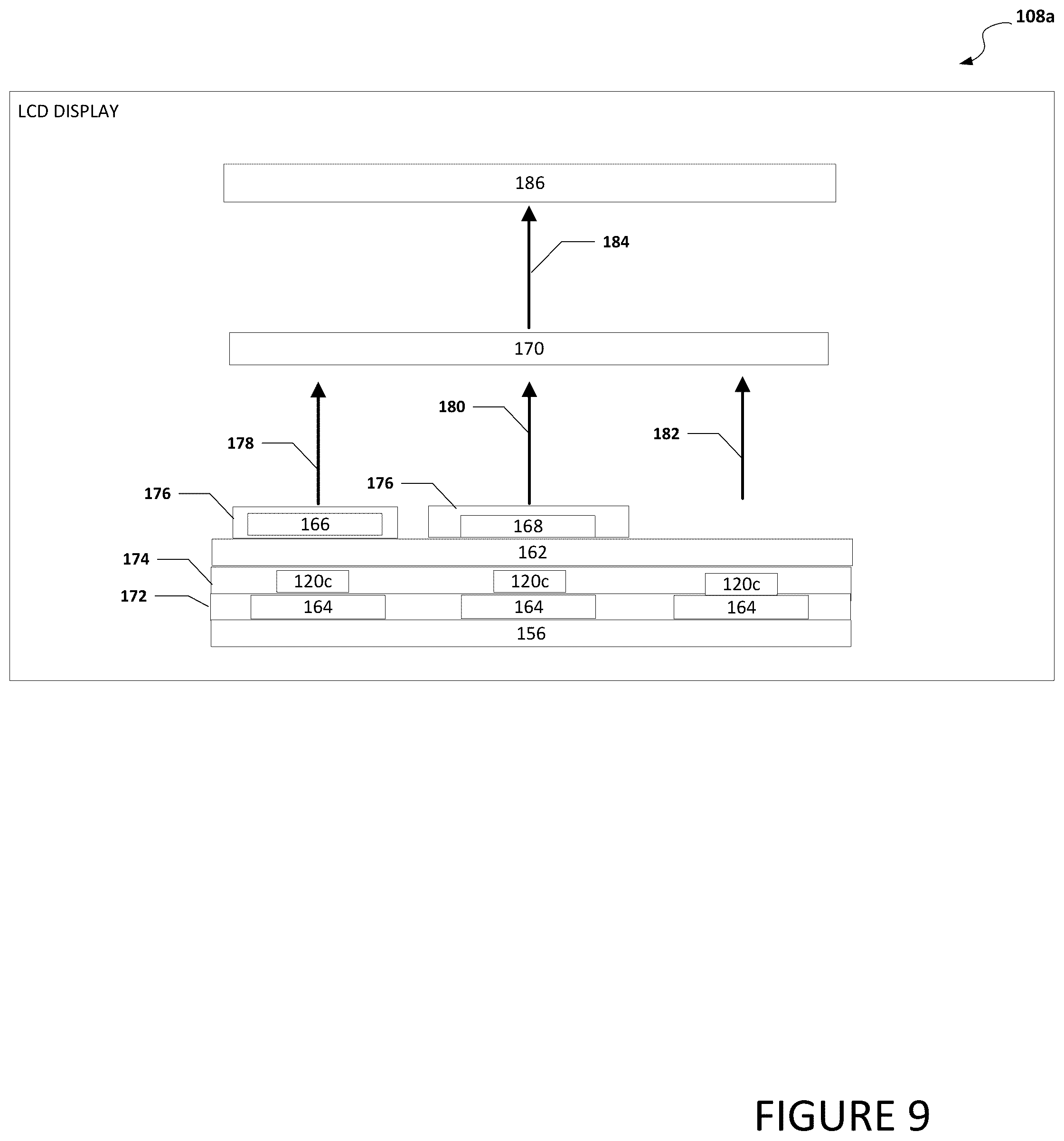 Patent US12326631 Figure 15 – Display with a distributed nano light emitting diode backlight