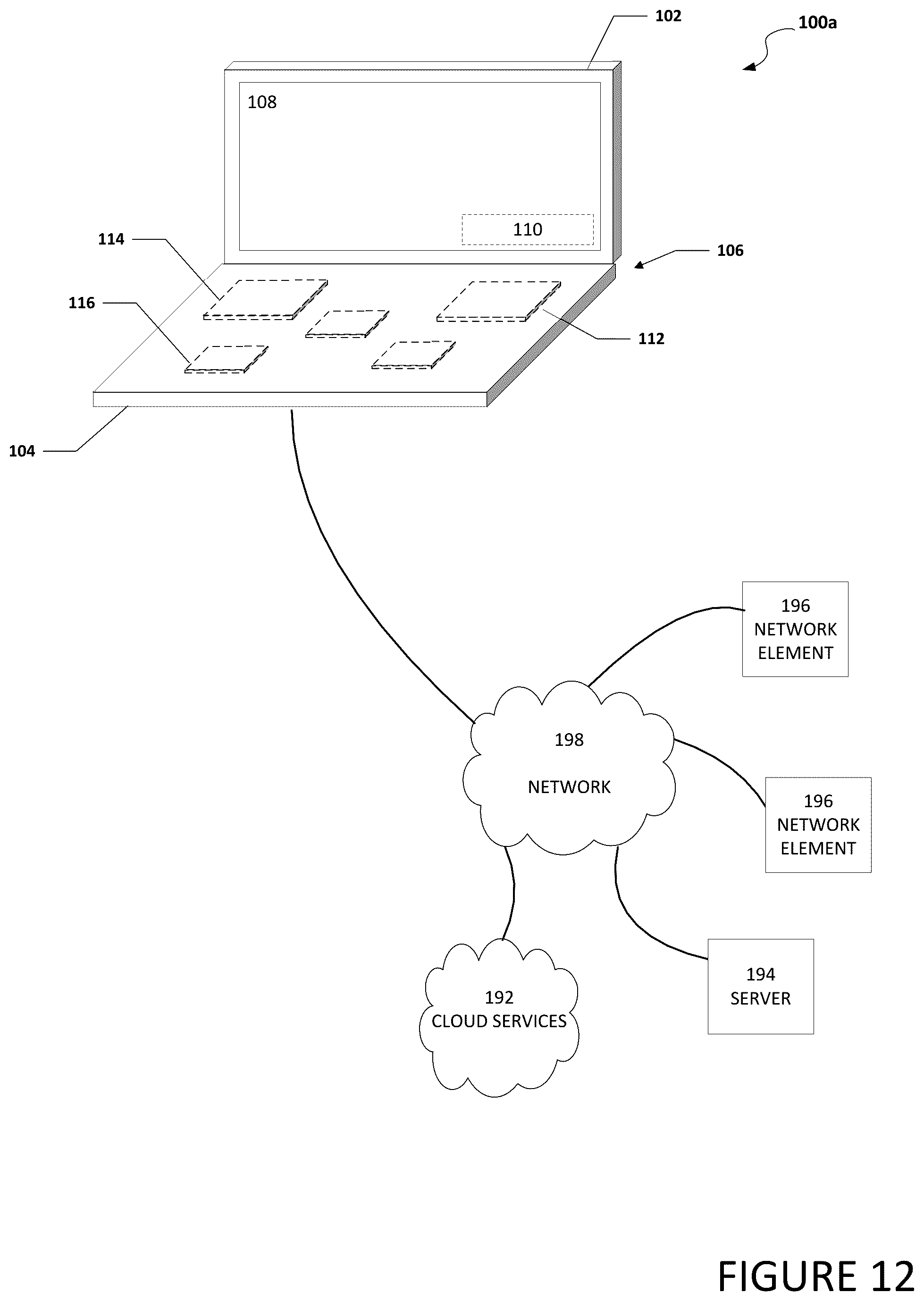 Patent US12326631 Figure 18 – Display with a distributed nano light emitting diode backlight