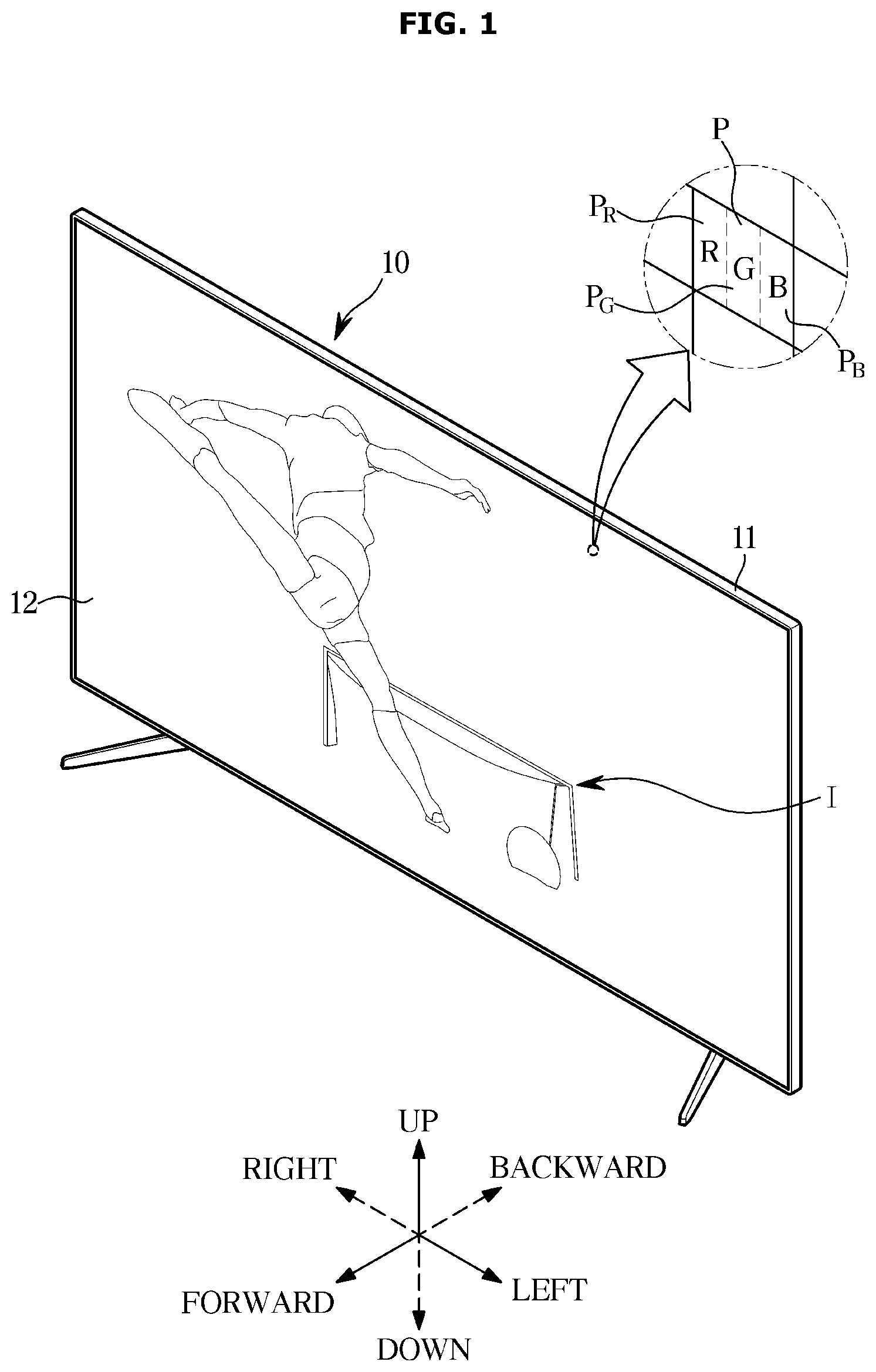 Patent US12326632 Figure 1 – Display apparatus